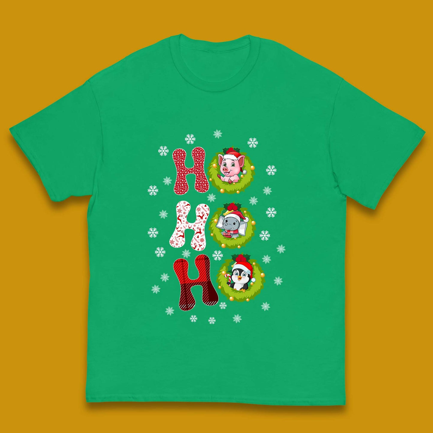 ho ho ho christmas animals t shirt