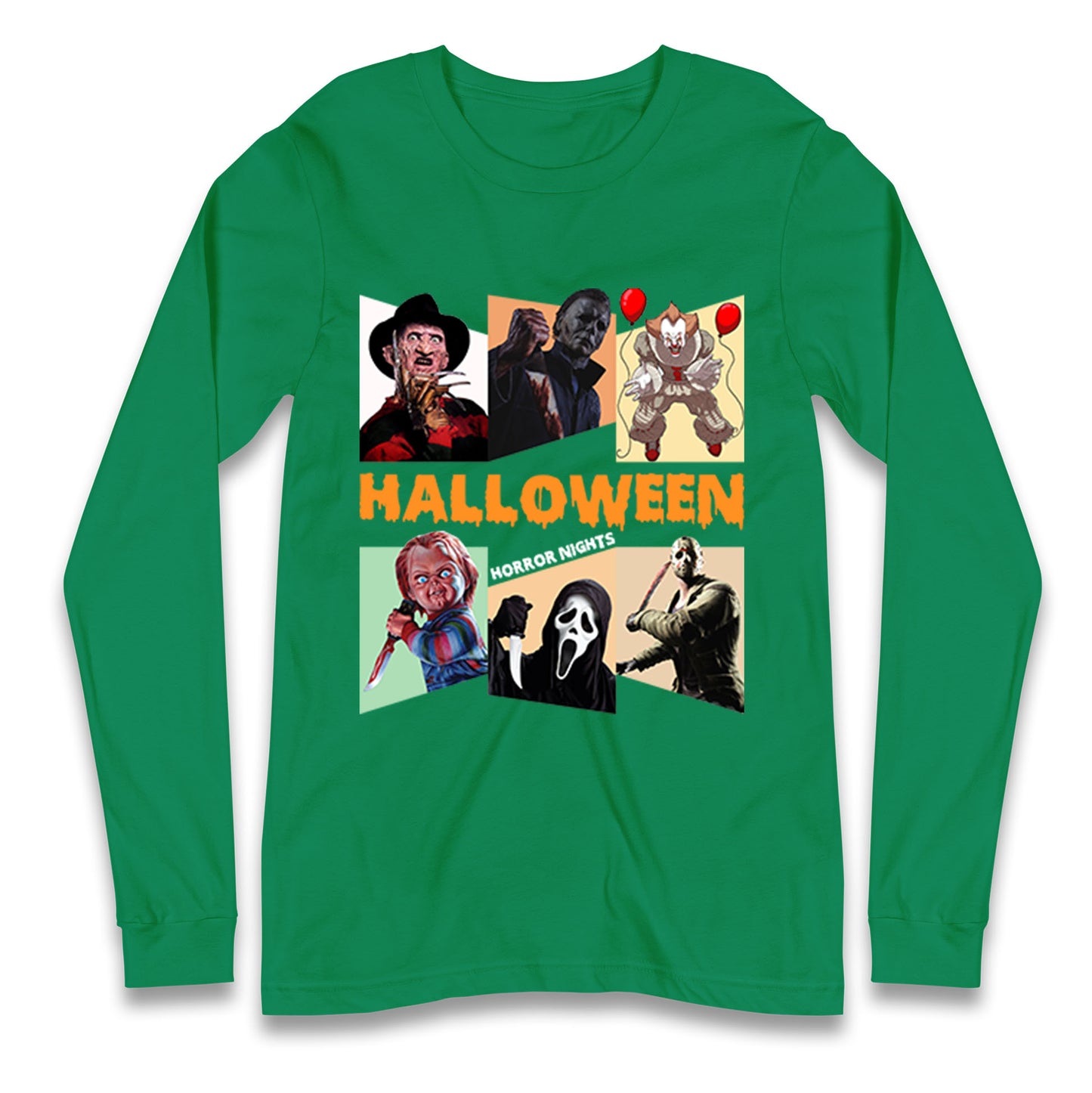 Horror Characters Halloween Horror Nights Long Sleeve T Shirt