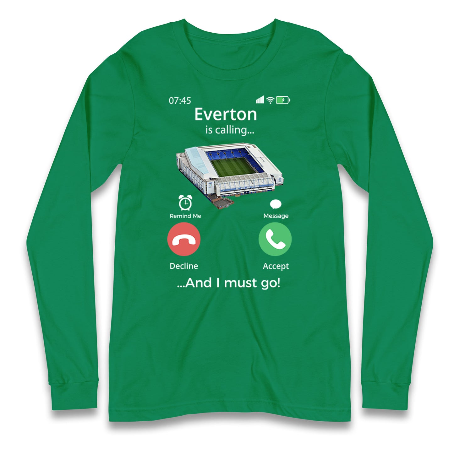 everton long sleeve jersey