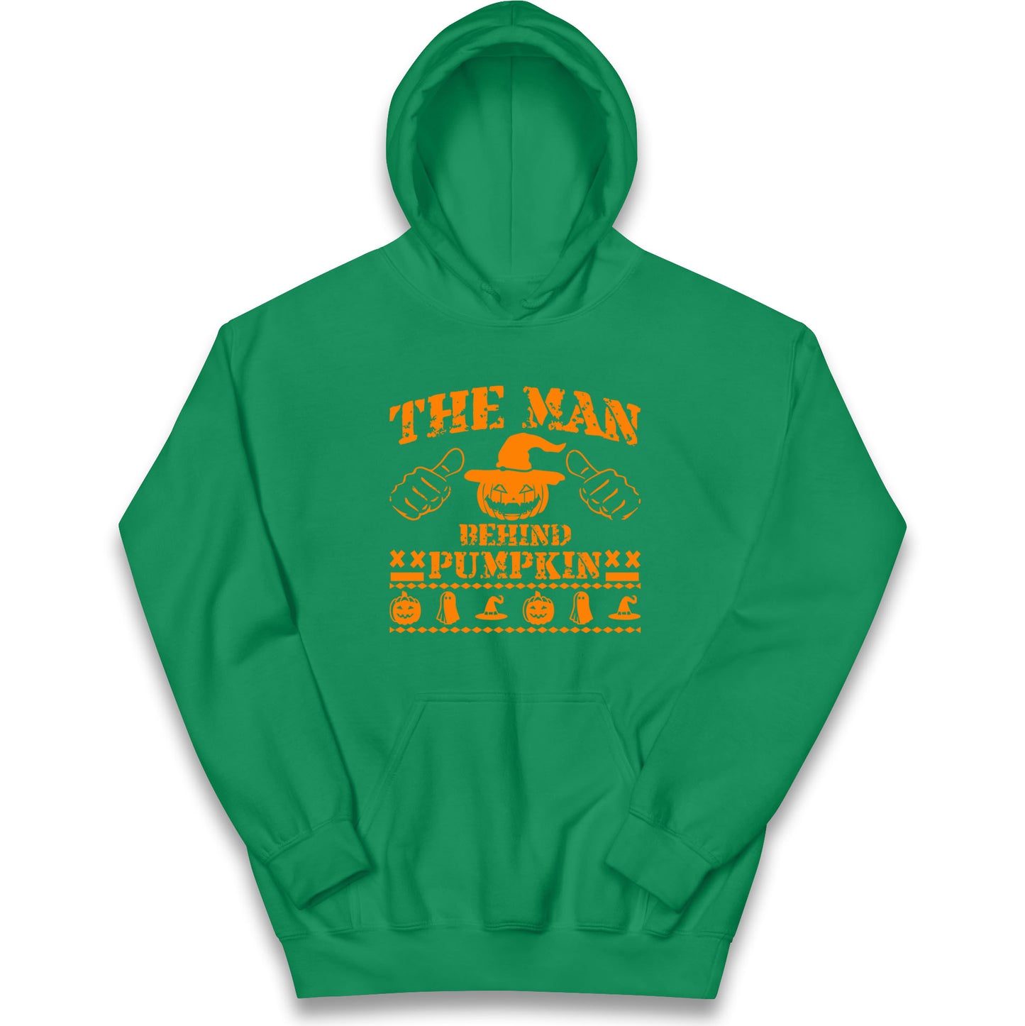 The Man Behind Pumpkin Halloween Kids Hoodie