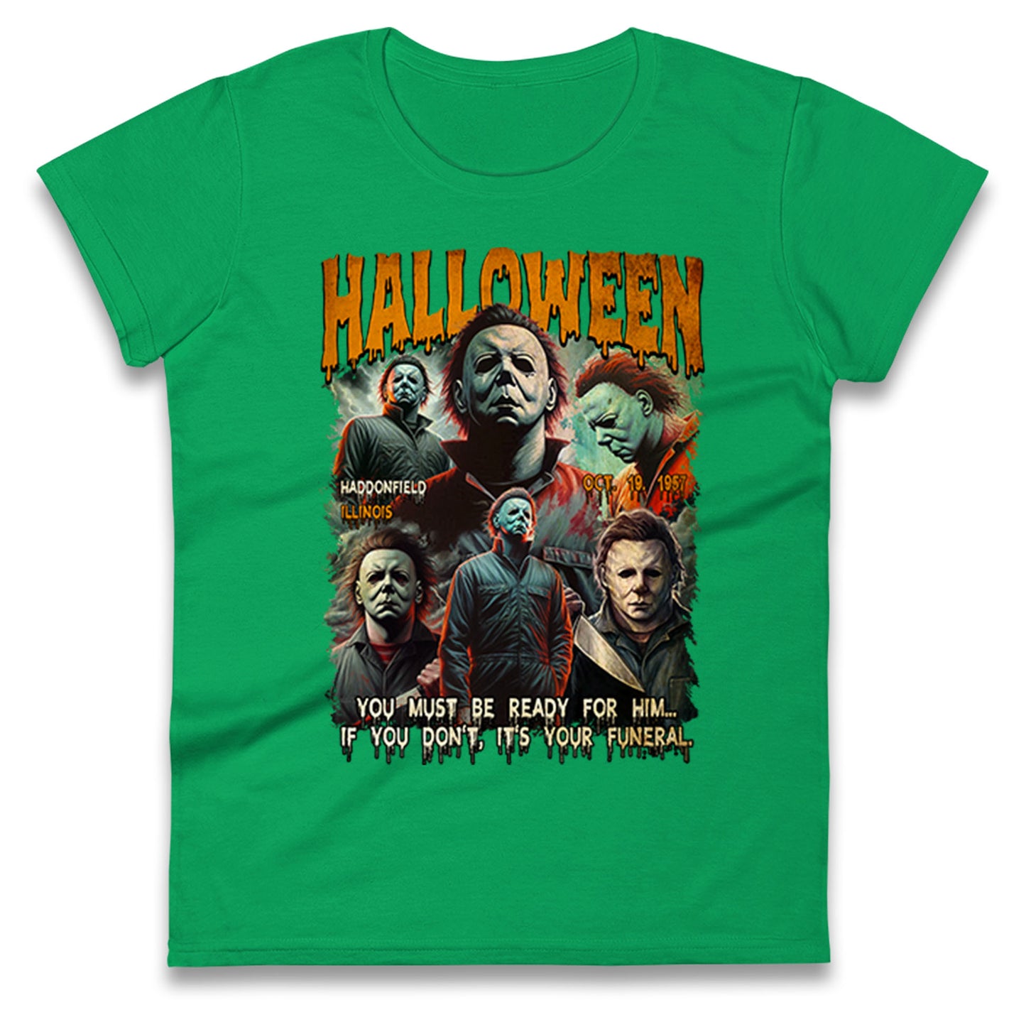 Michael Myers Scary Halloween Bootleg Womens T Shirt