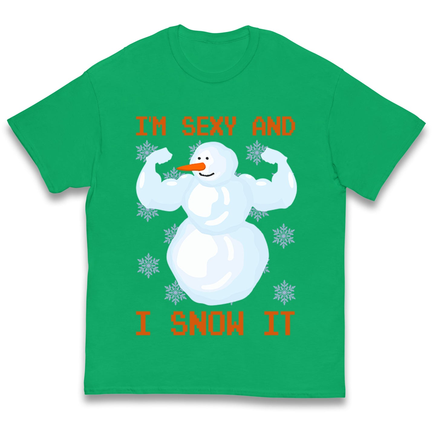 Im Sexy And I Snow It Strong Snowman Christmas Kids T Shirt