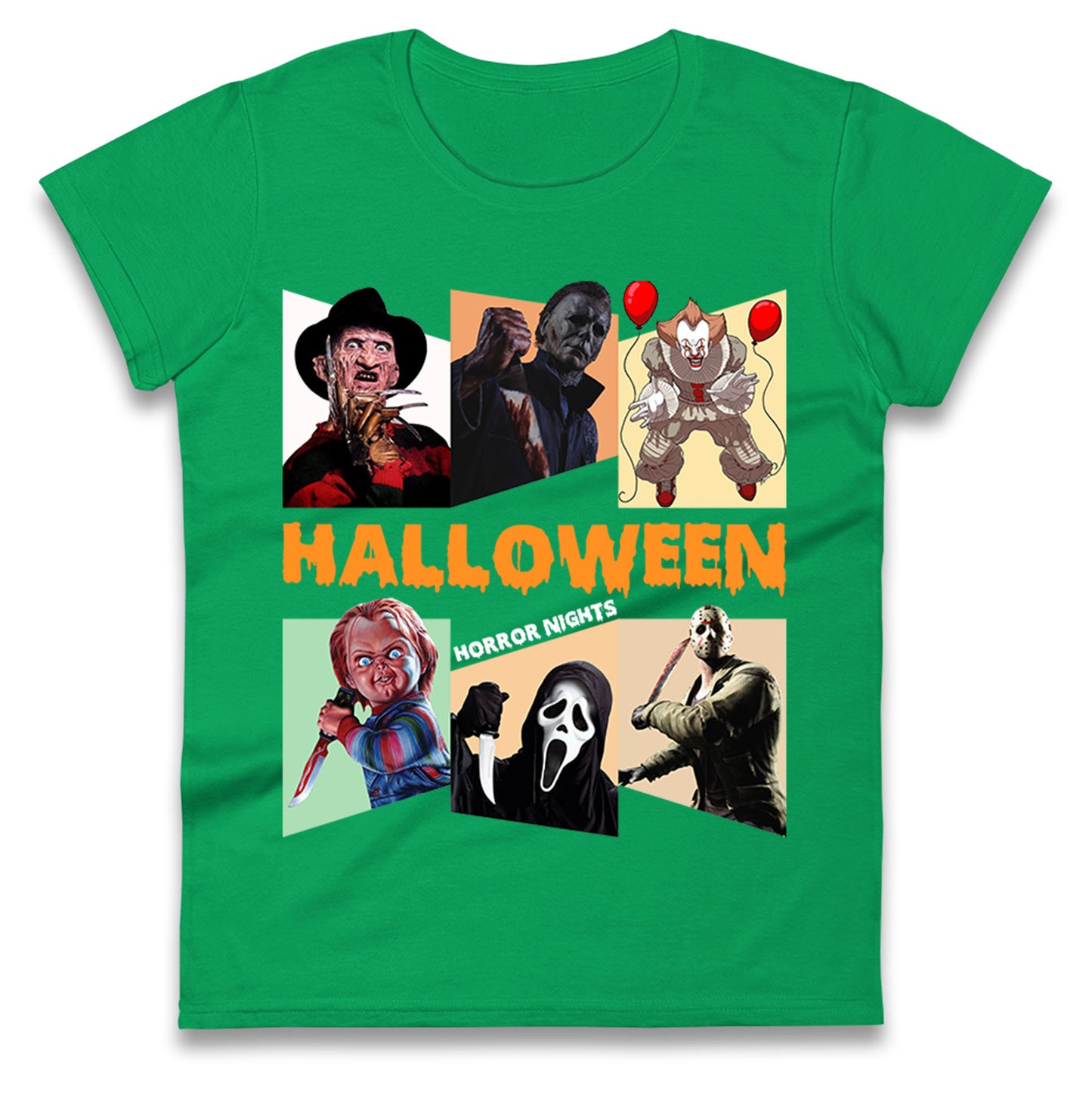 Horror Characters Halloween Horror Nights Womens t shirts