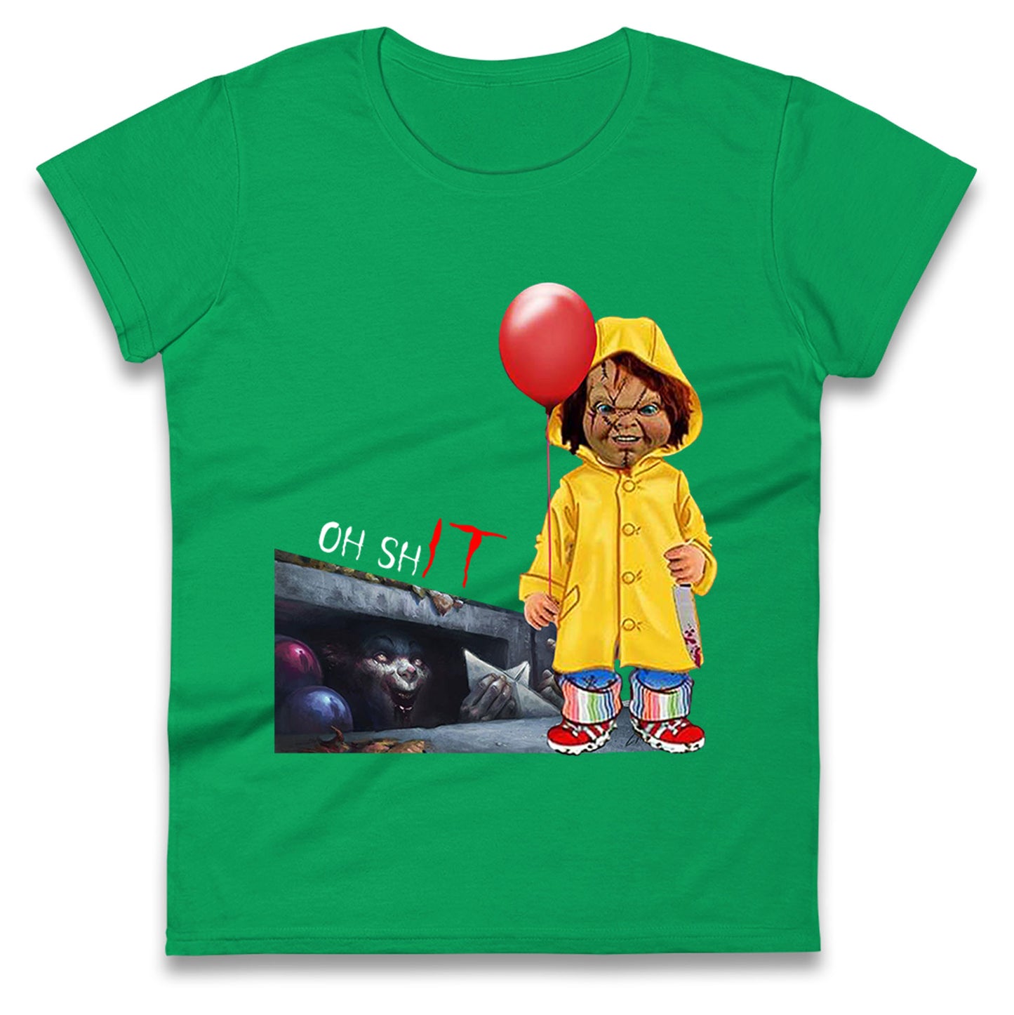 Chucky Doll Horror Halloween Womens t shirts