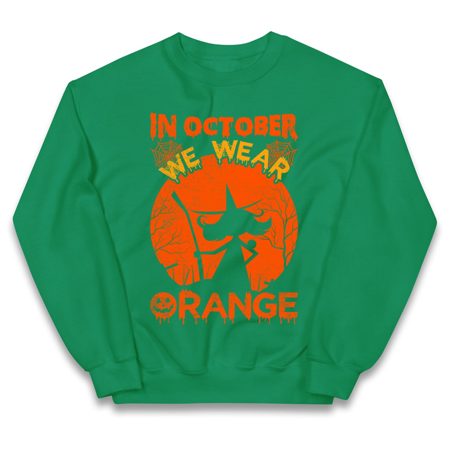 In October We Wear Orange Halloween Jumper