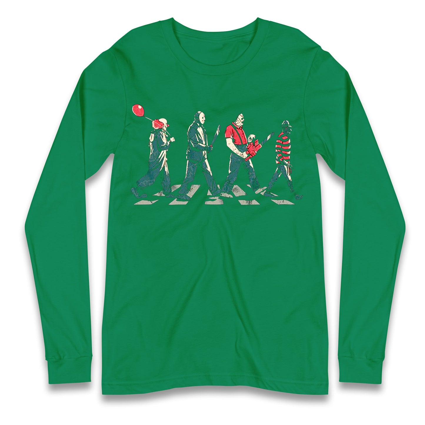 Horror Characters Friends Spoof Halloween Long Sleeve T Shirt