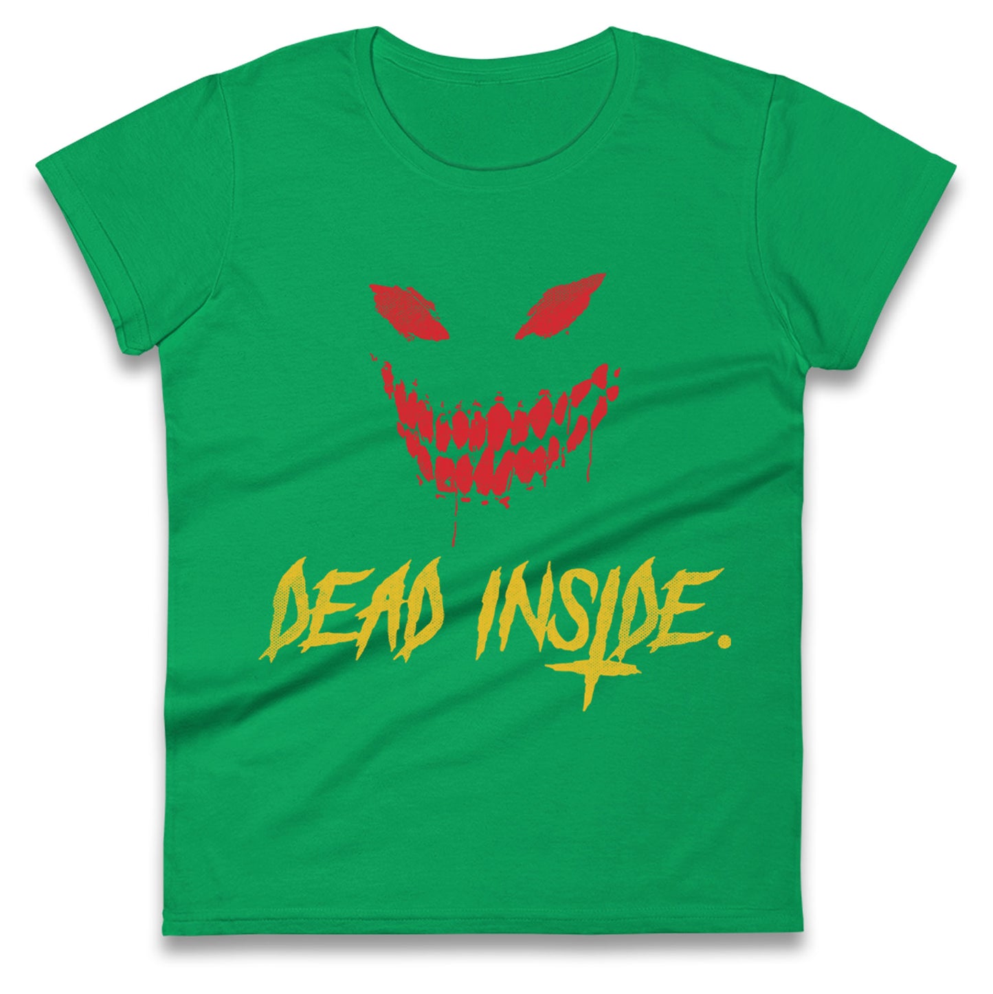 Horror Face Dead Inside Halloween Womens t shirt
