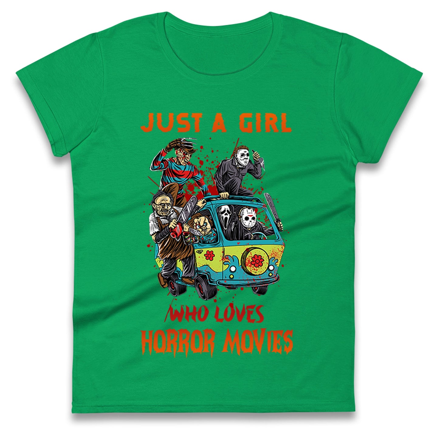 Just A Girl Who Loves Horror Movies Halloween t shirts