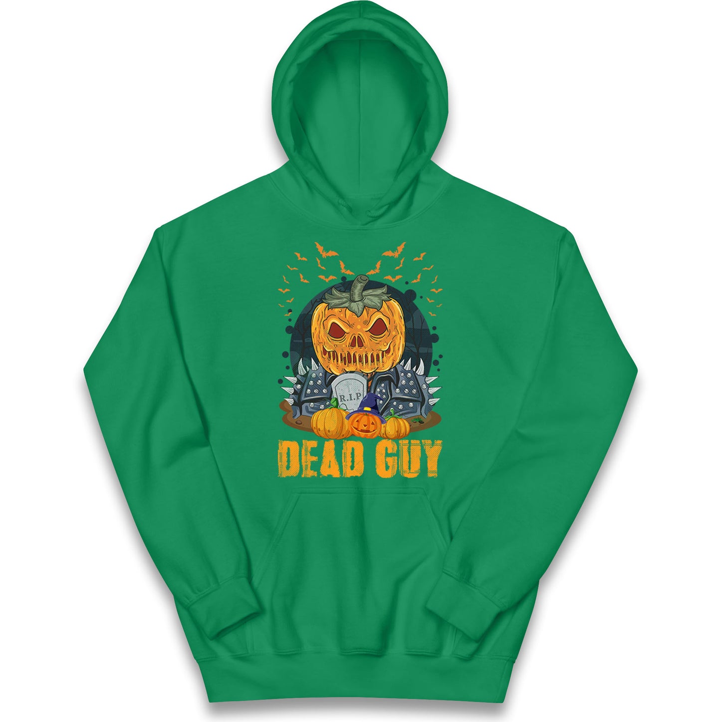 Scary Pumpkin Dead Guy Halloween Hoodie