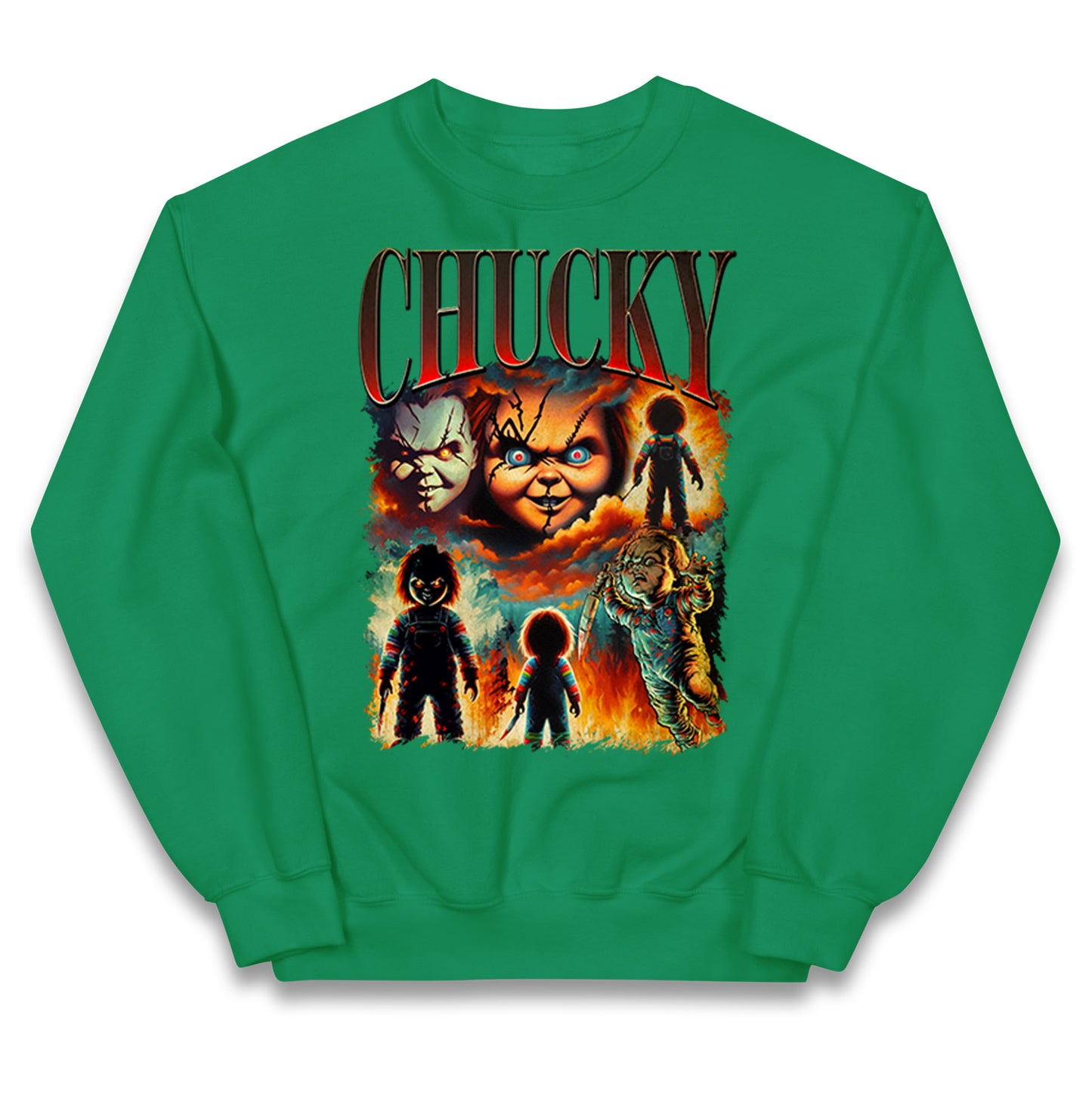 Chucky Doll Halloween Bootleg Kids Jumper