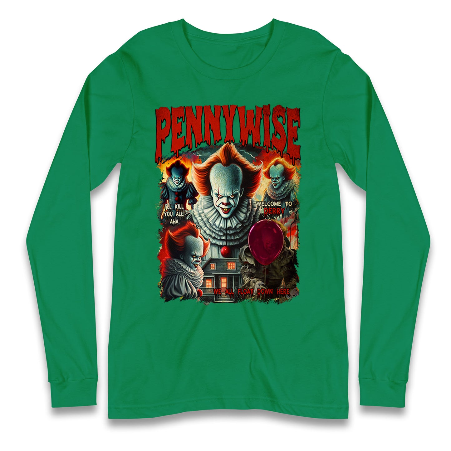 The Clown Pennywise Halloween Bootleg Long Sleeve T Shirt