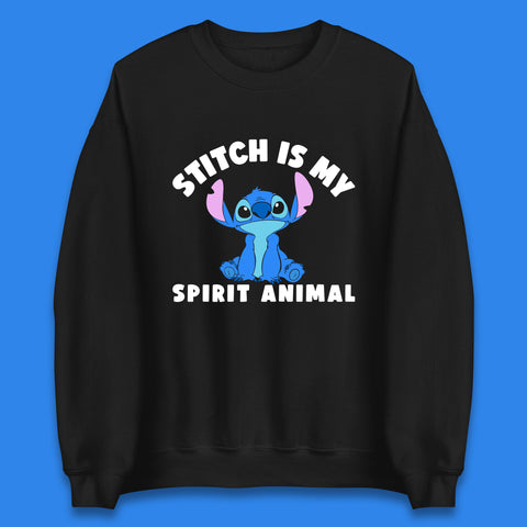 Stitch Is My Spirit Animal Disney Spirit Lilo & Stitch Cartoon Character Ohana Stitch Lover Unisex Sweatshirt
