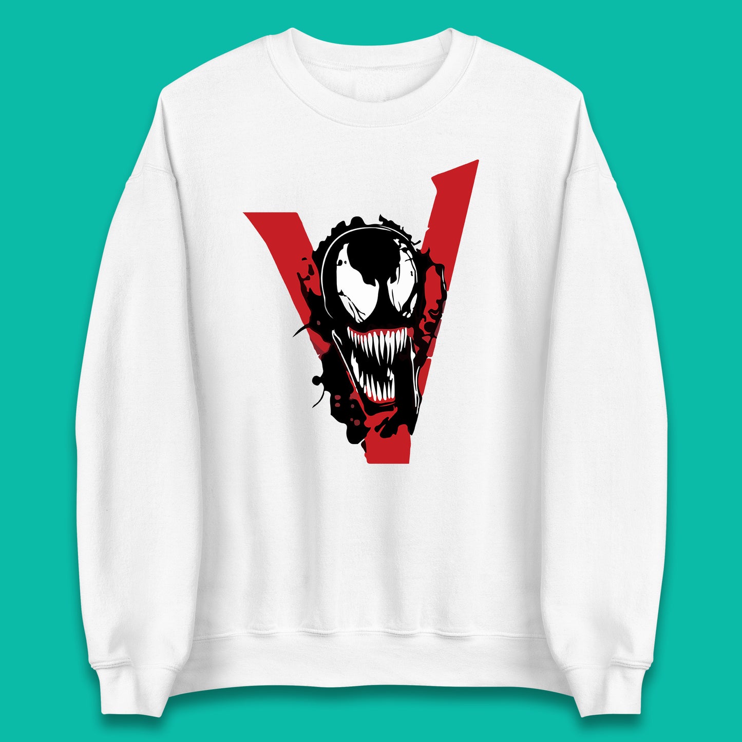 Marvel Venom Face Side View Tongue Out Marvel Avengers Superheros Movie Character Unisex Sweatshirt