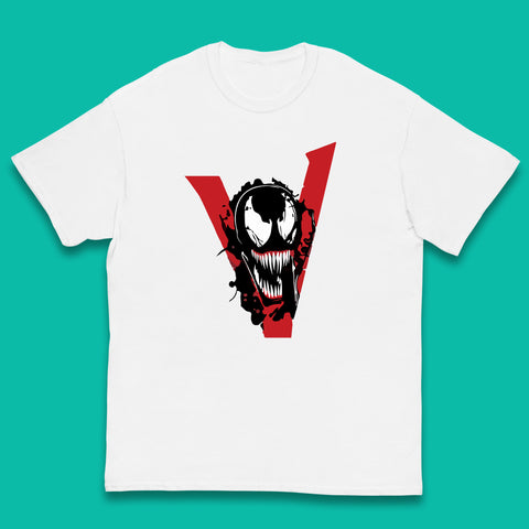 Marvel Venom Face Side View Tongue Out Marvel Avengers Superheros Movie Character Kids T Shirt