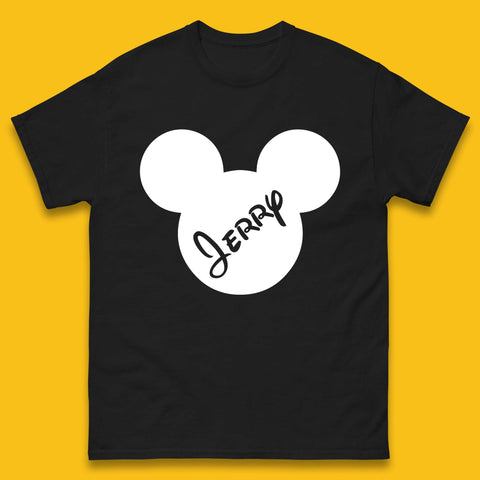 Personalised Disney Mickey Mouse And Minnie Mouse Head Your Name Disneyland Trip Mens Tee Top