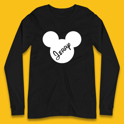 Personalised Disney Mickey Mouse And Minnie Mouse Head Your Name Disneyland Trip Long Sleeve T Shirt