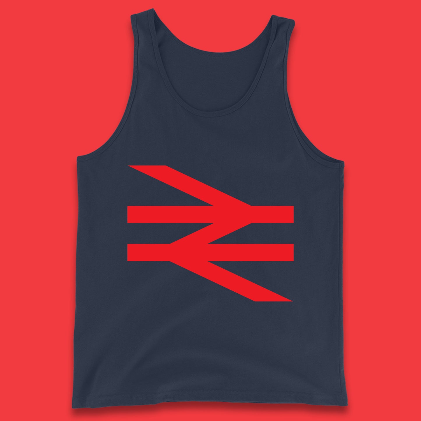 British Rail Union Jack Logo Trains Trainspotter Train Nationalisation Britain Uk Labour Politics Tank Top