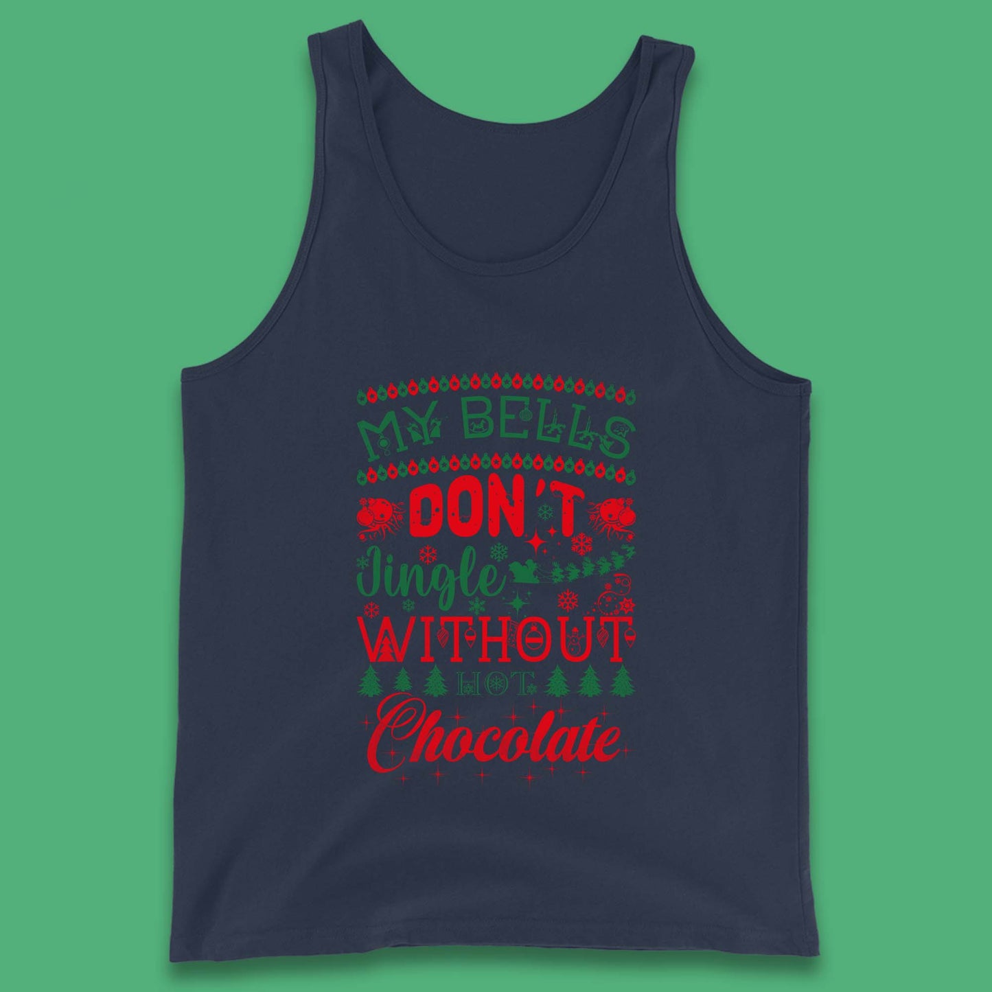 funny christmas chocolate tank top