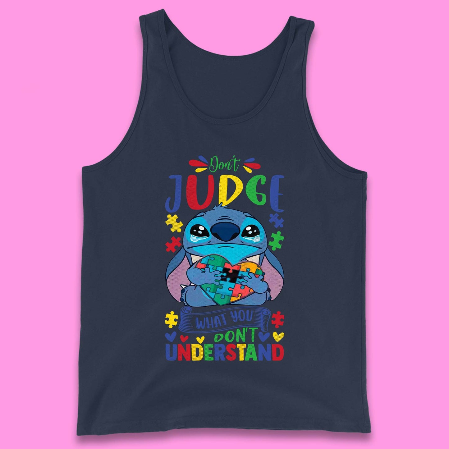 Autism Disney Stitch Tank Top