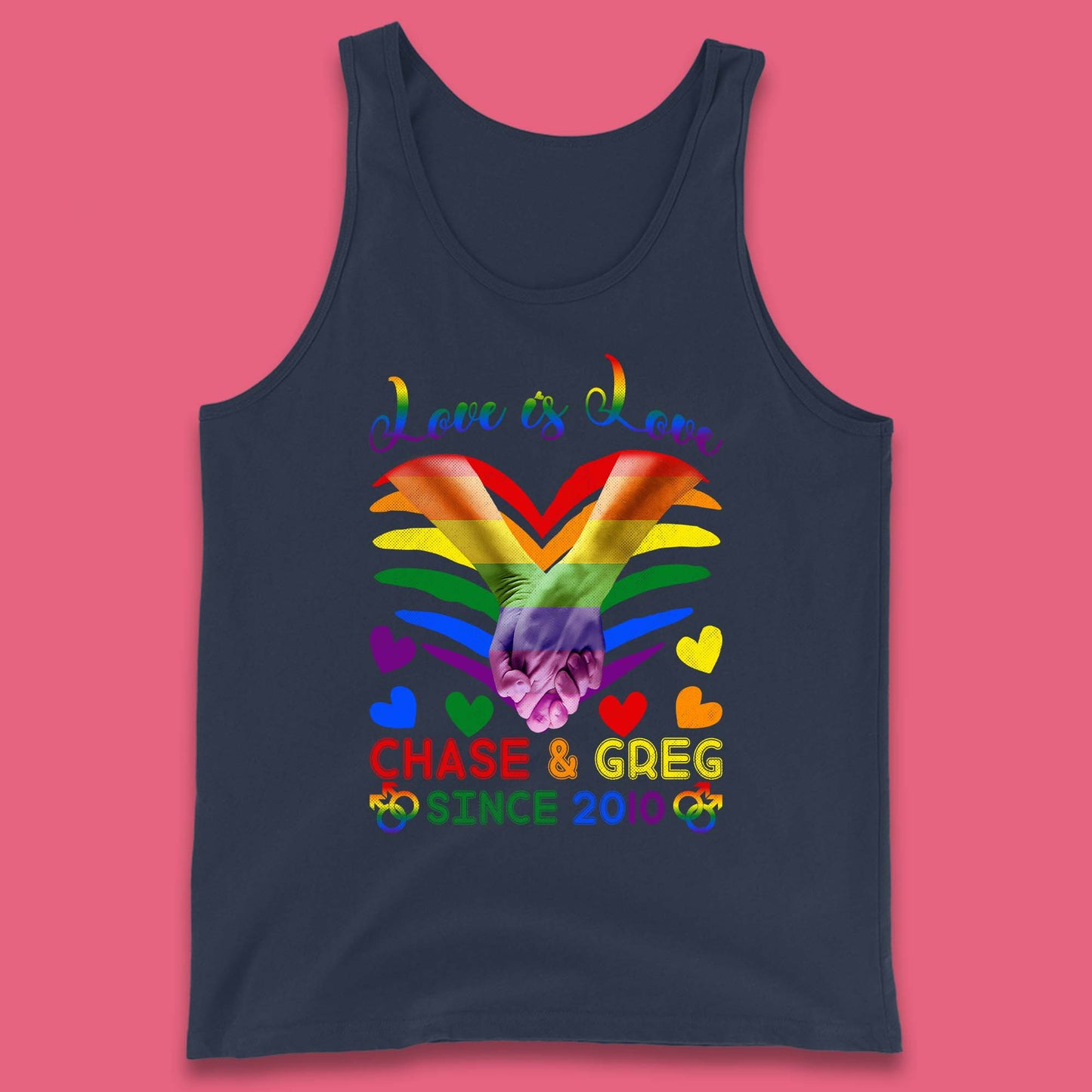Personalised Lgbt Love Is Love Tank Top