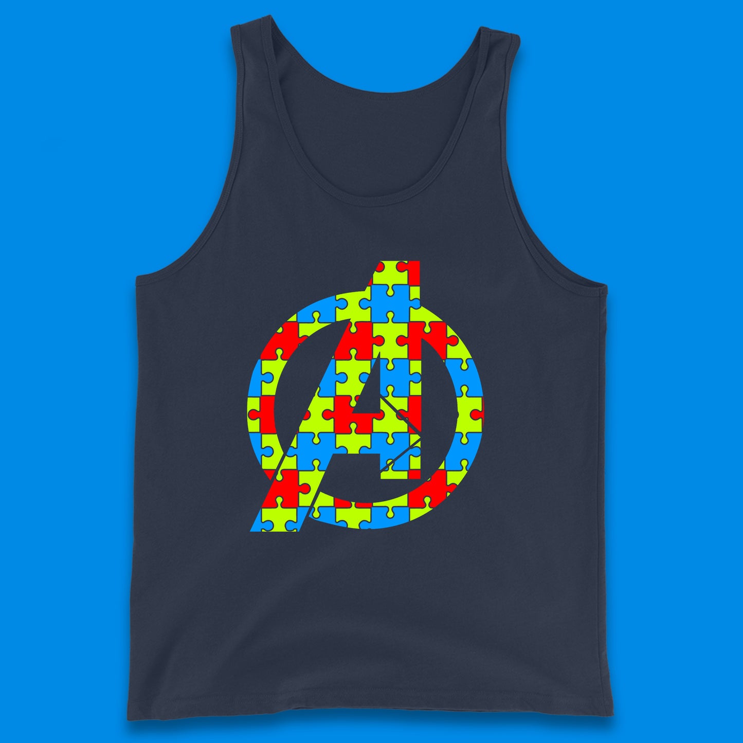 Marvel Avengers Autism Avenger Logo Autism Awareness Day Superhero Autism Is Your Super Power Tank Top