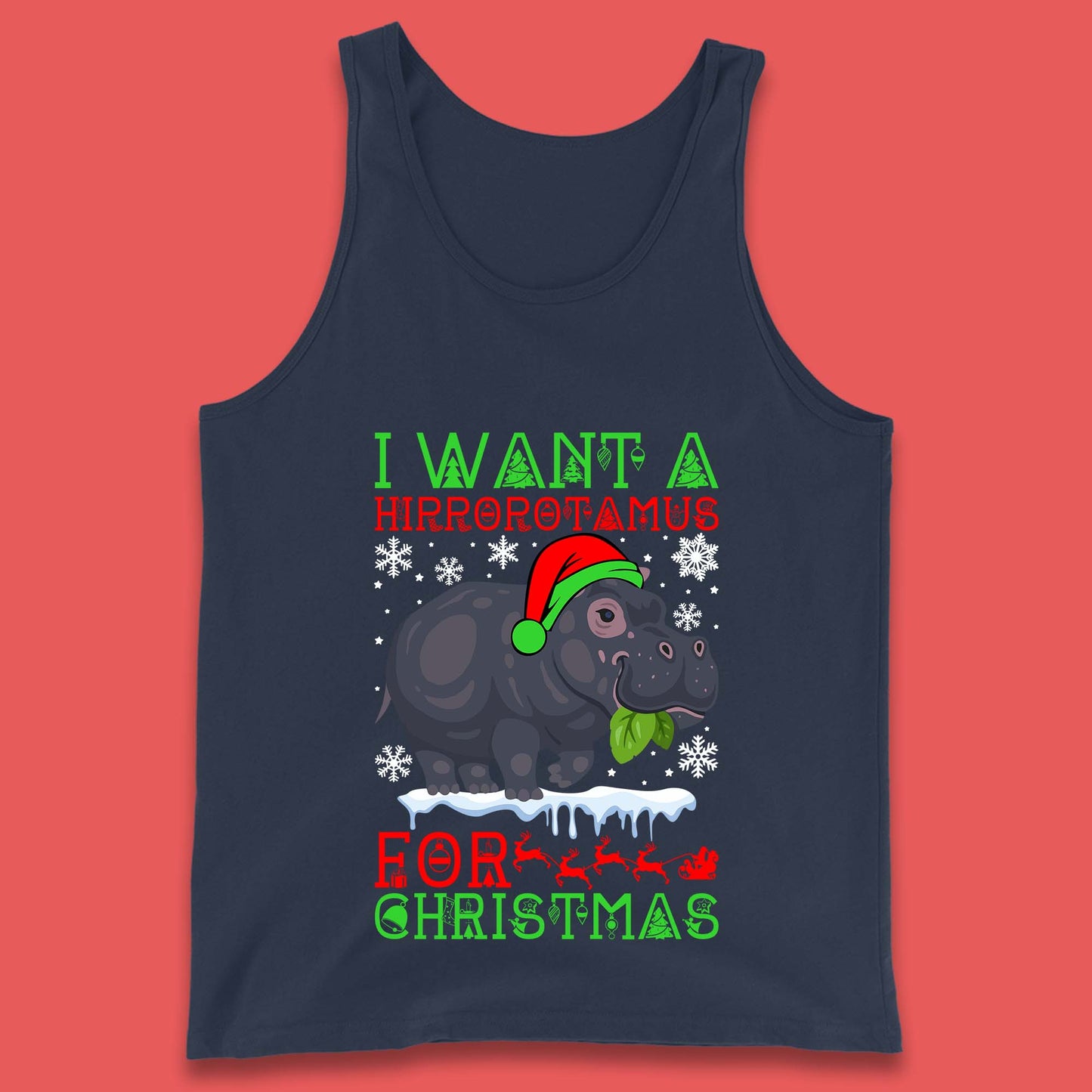 I Want A Hippopotamus For Christmas Tank Top