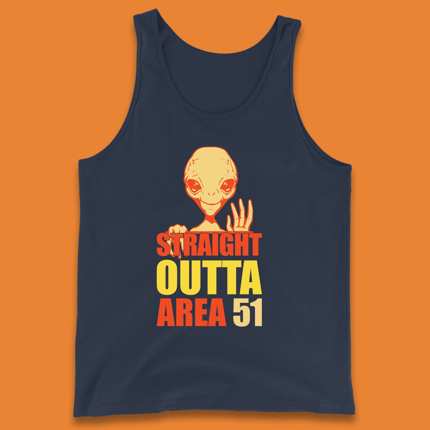 Straight Outta Area 51 Alien Home Space Funny Storm Area 51 UFO Alien Event Tank Top