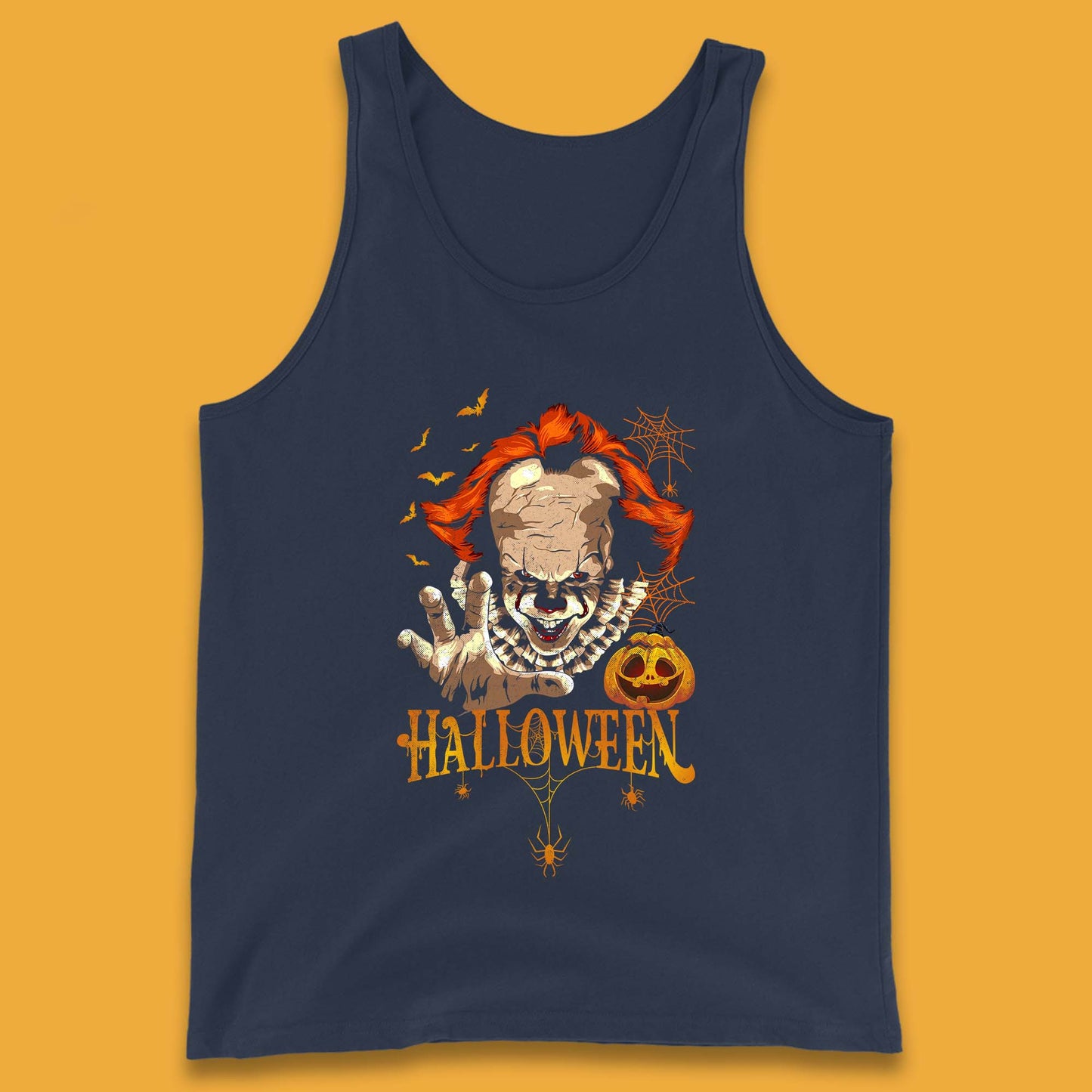 Halloween IT Pennywise Clown Horror Scary Movie Fictional Character Tank Top