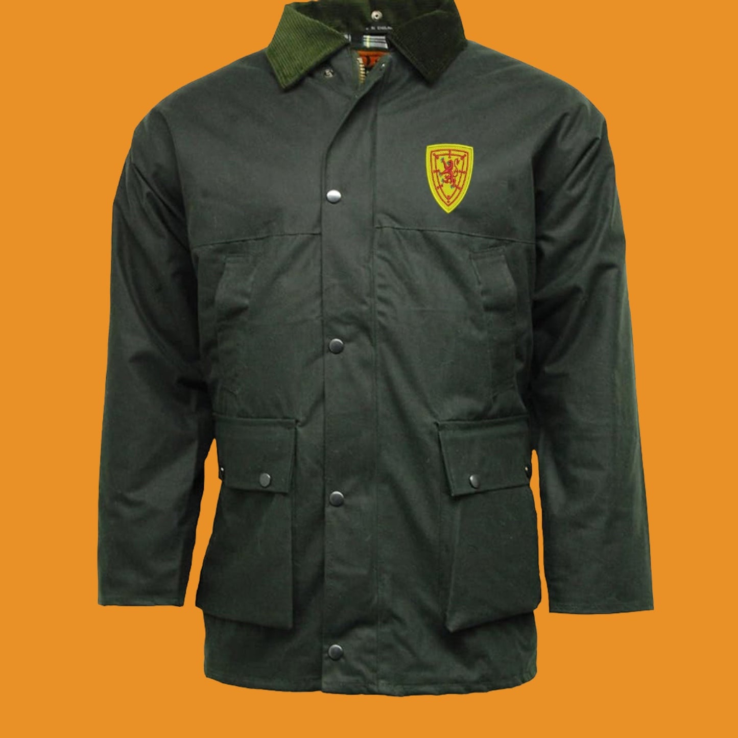Retro Scotland 1879 Embroidered Padded Wax Jacket