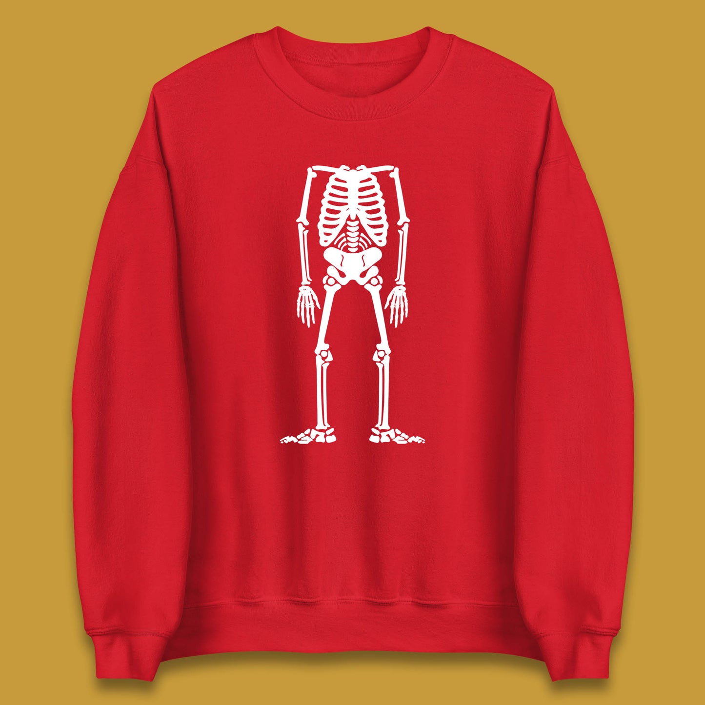 Skeleton Without Head Halloween Headless Skeleton Horror Scary Skull Unisex Sweatshirt