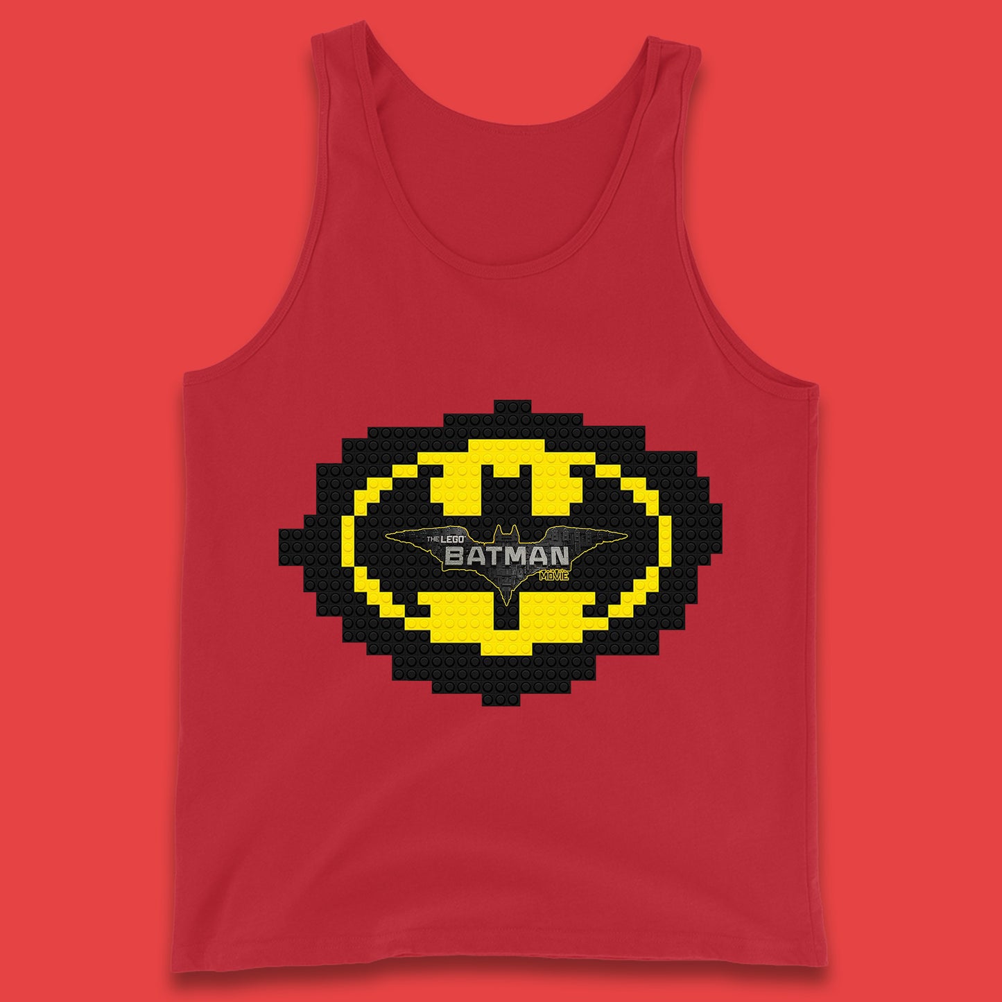 The Lego Batman Movie Superhero Building Bricks Block DC Comics Batman Master Builder Animated Superhero Comedy Film Tank Top
