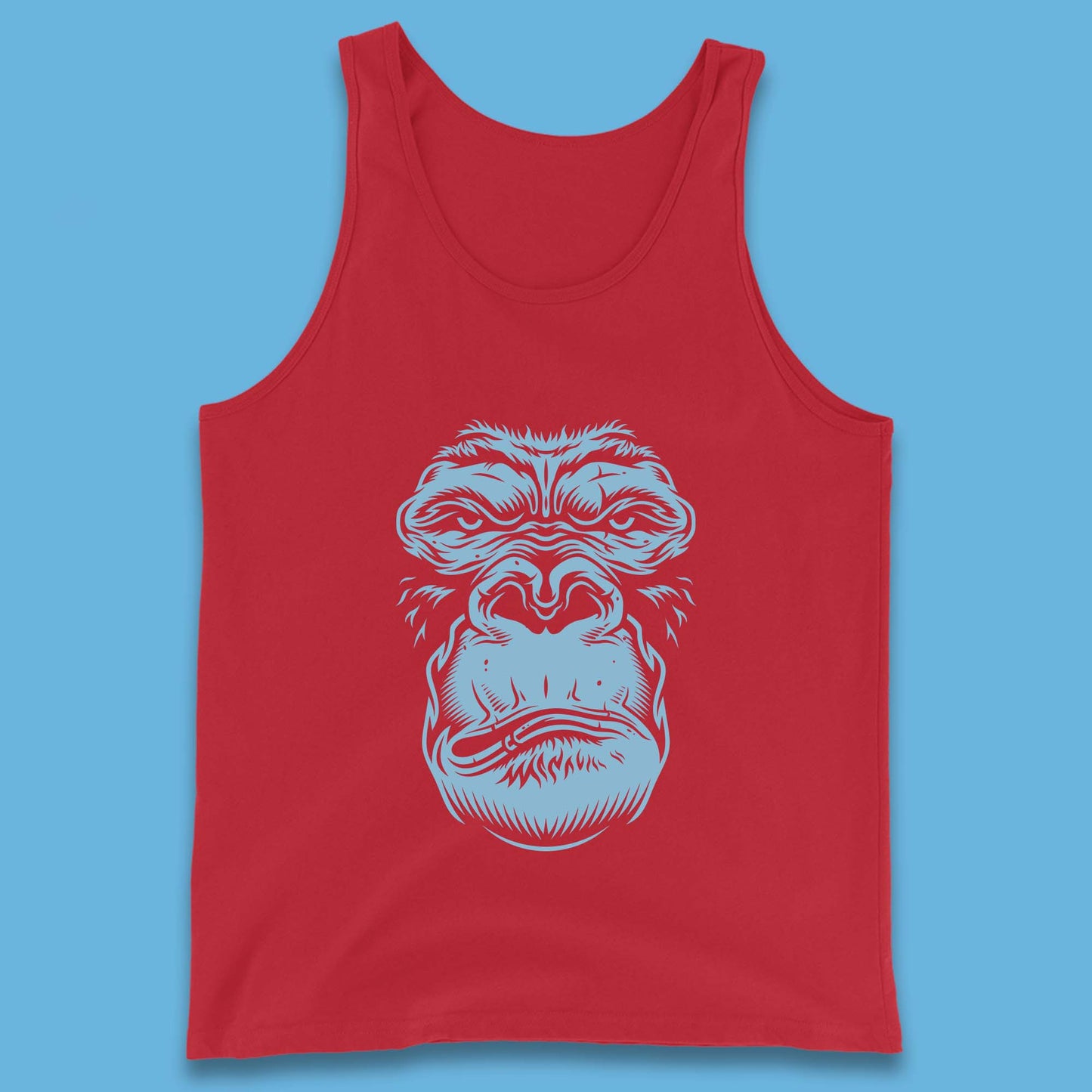 Angry Gorilla Face Scary Wild Angry Monkey Tank Top