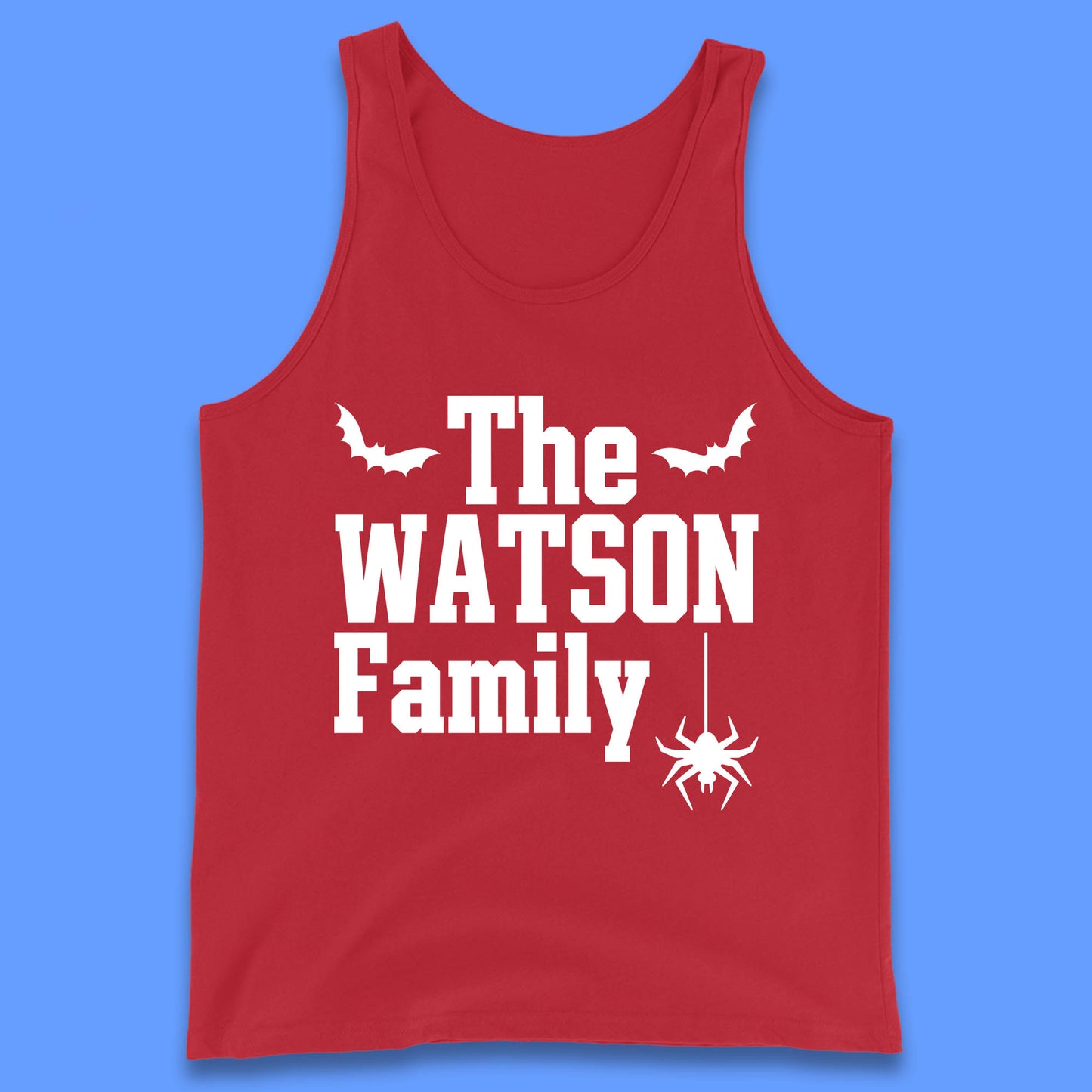 Personalised Halloween Family Your Name Horror Scary Spooky Matching Costume Tank Top