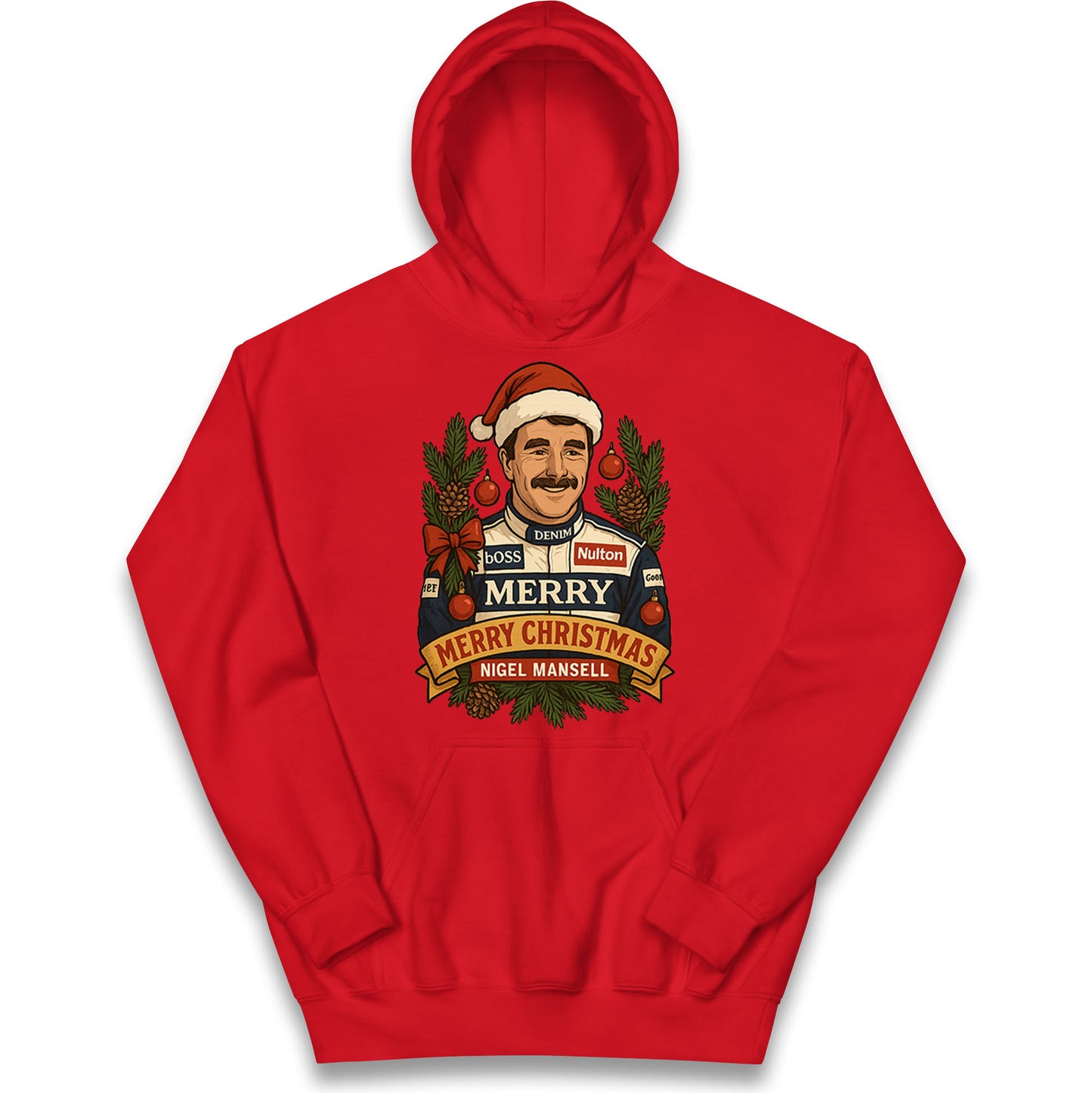 Nigel Mansell Christmas Kids Hoodie