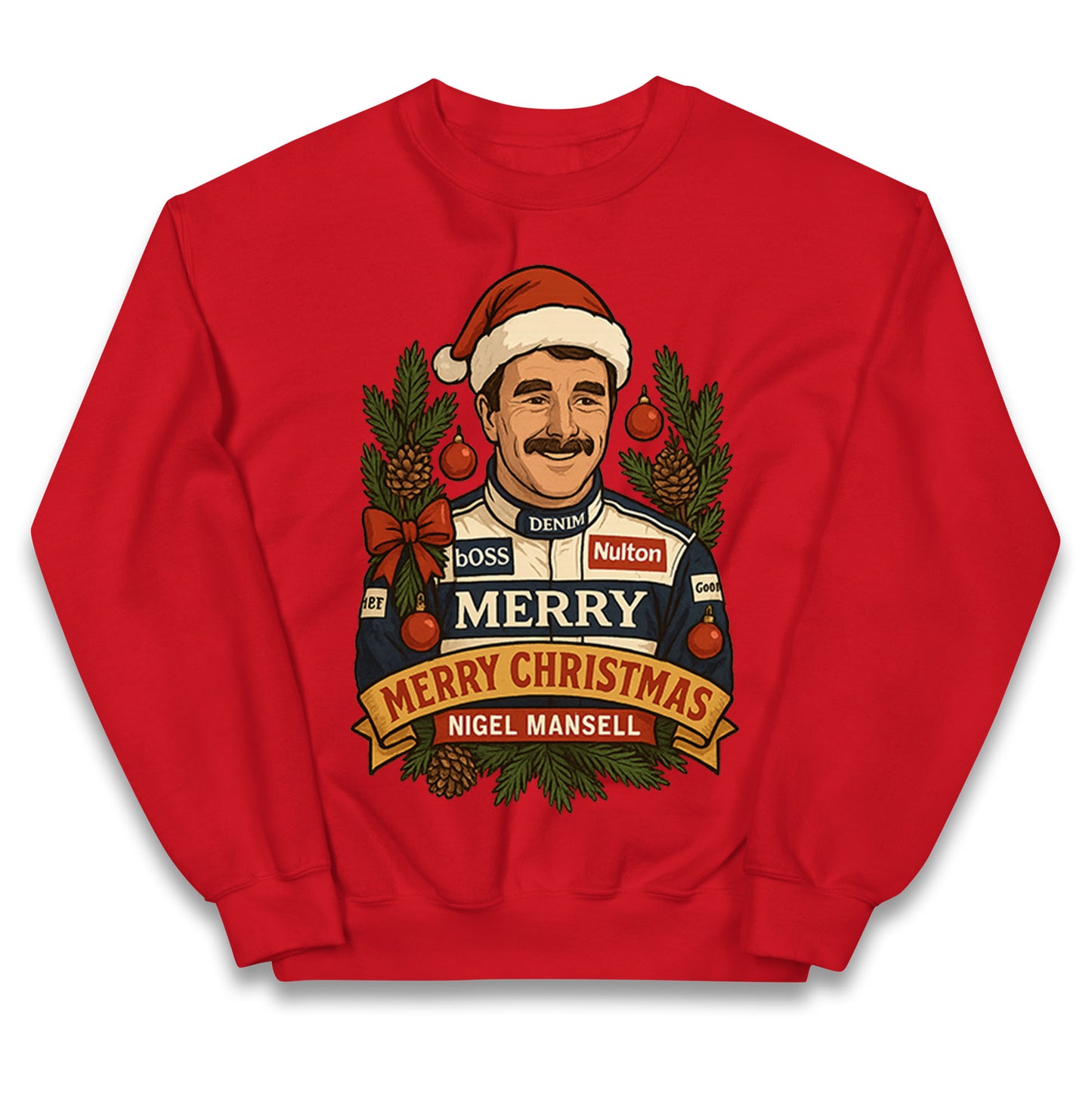 Nigel Mansell Christmas Kids Jumper