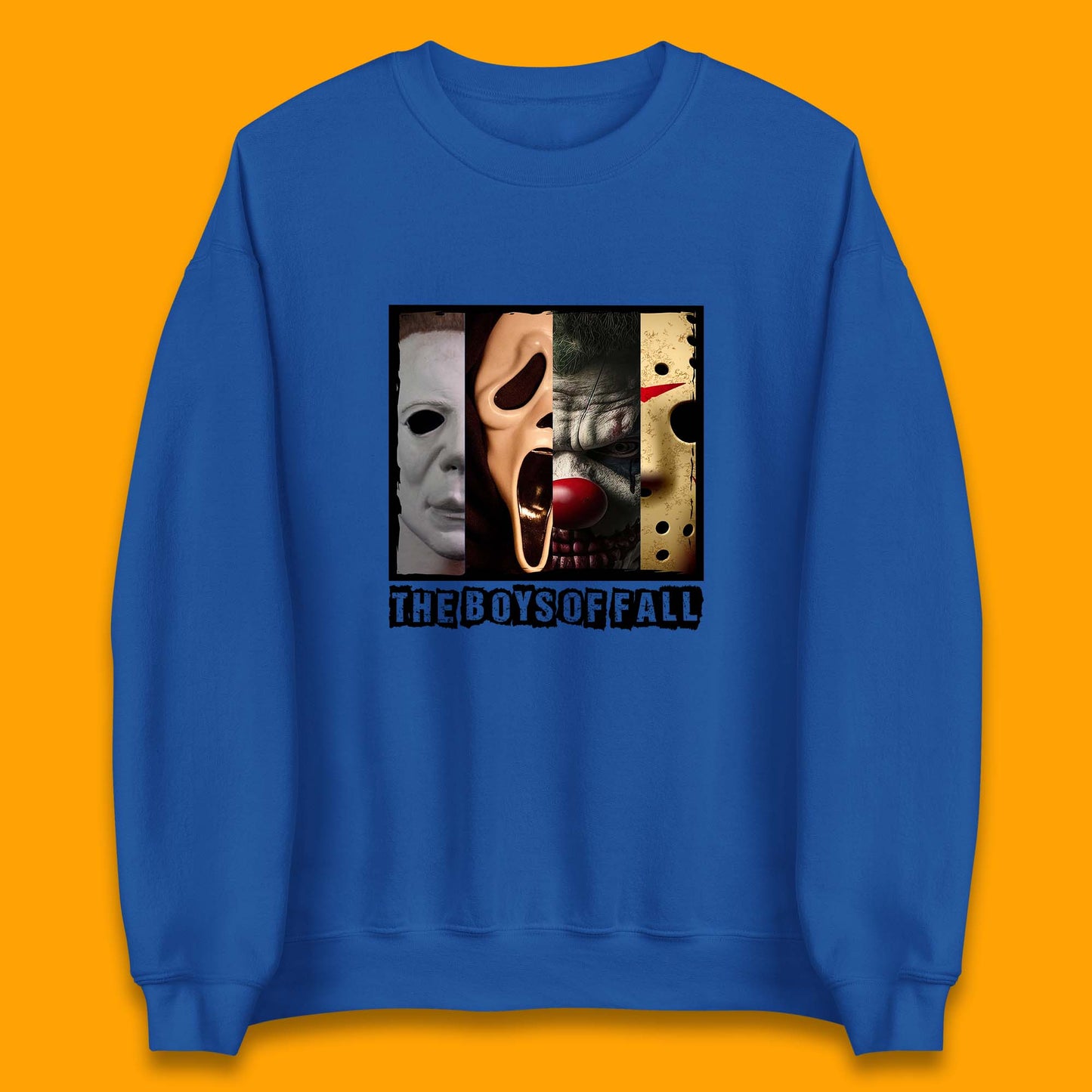 The Boys Of Fall Halloween Horror Movie Characters Friends Halloween Villians Serial Killers Unisex Sweatshirt