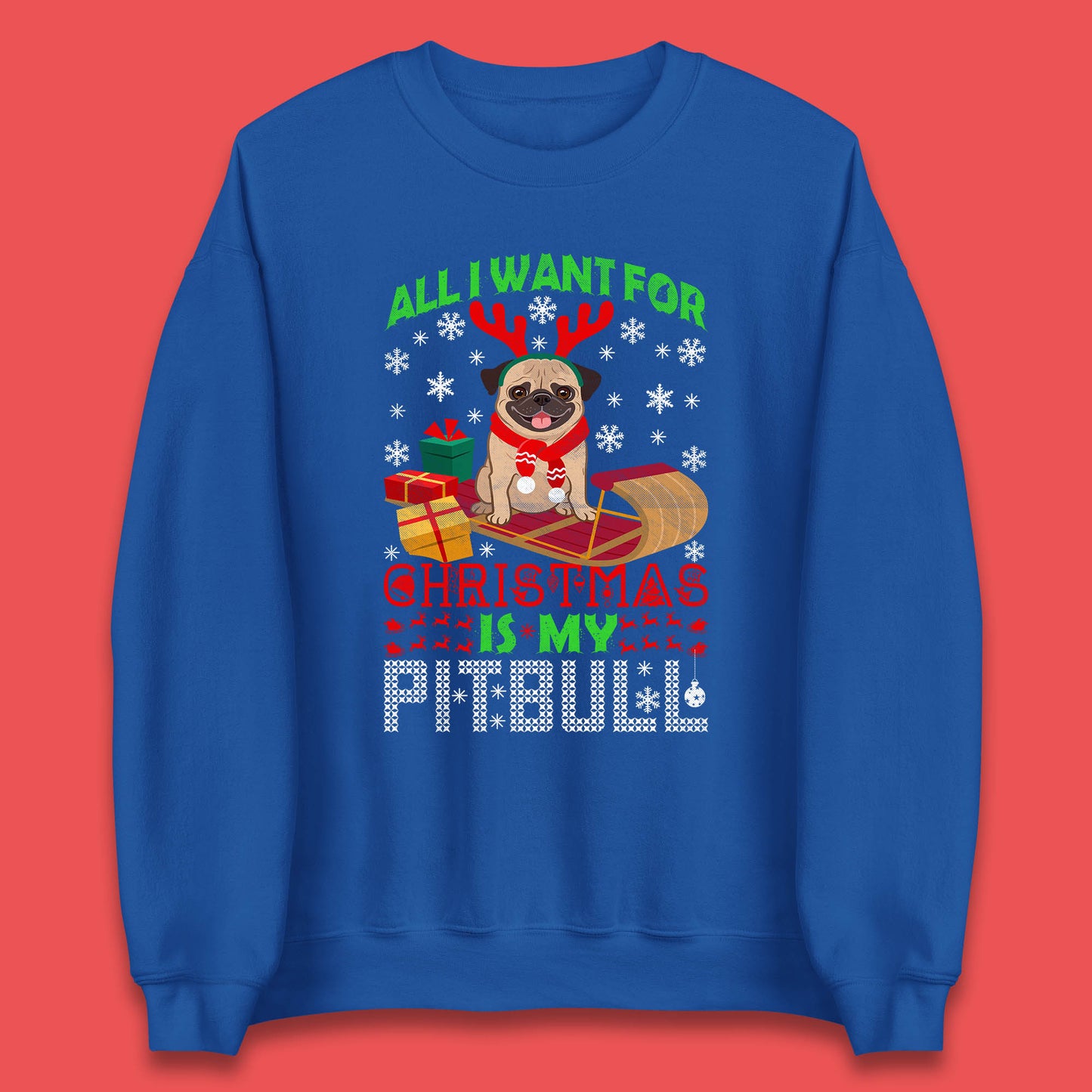 christmas pitbull sweatshirt