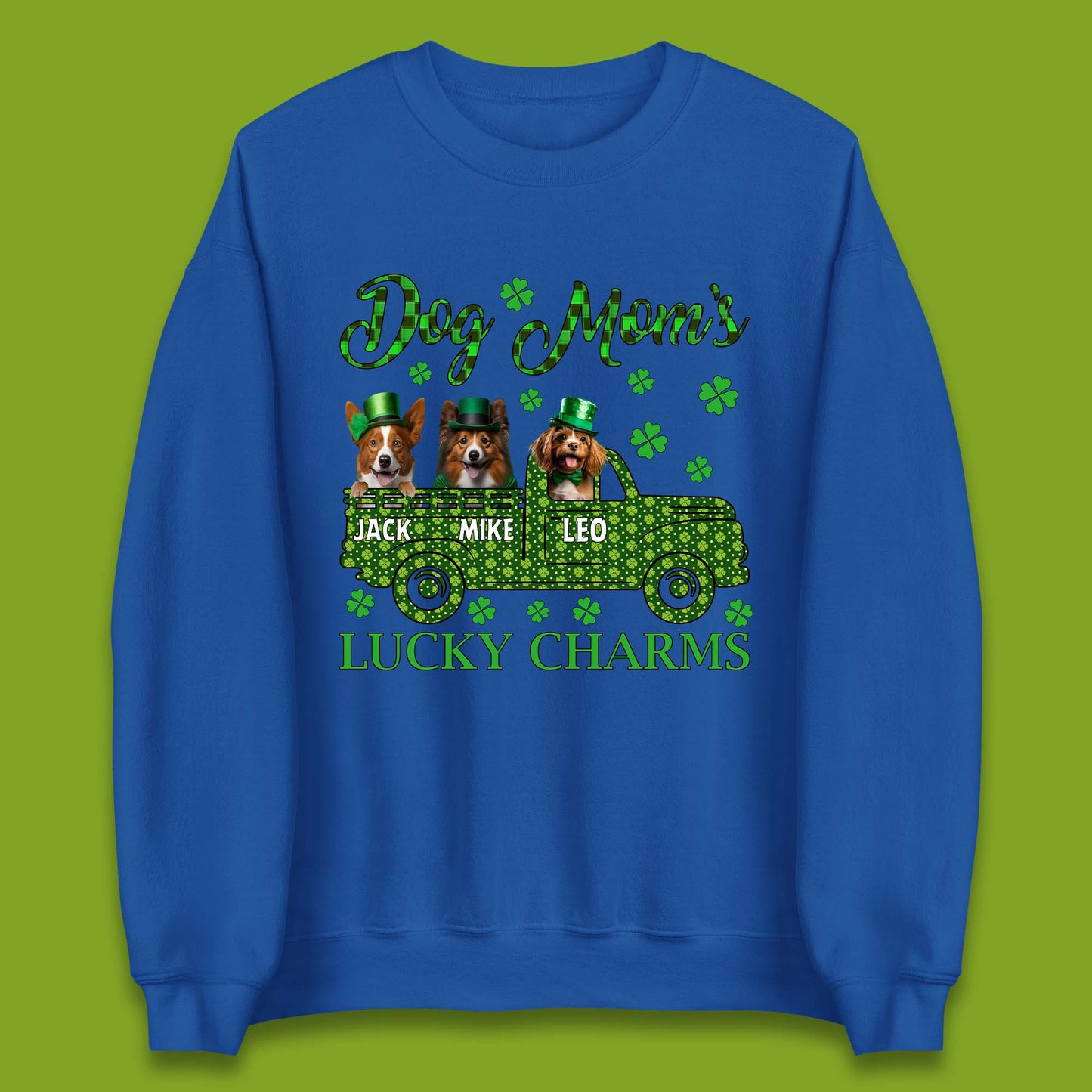 Personalised Dog Mom's Lucky Charms Unisex Sweatshirt