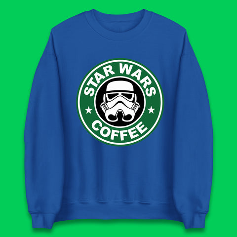 Star Wars Coffee Stormtrooper Sci-fi Action Adventure Movie Character Starbucks Coffee Spoof Star Wars 46th Anniversary Unisex Sweatshirt