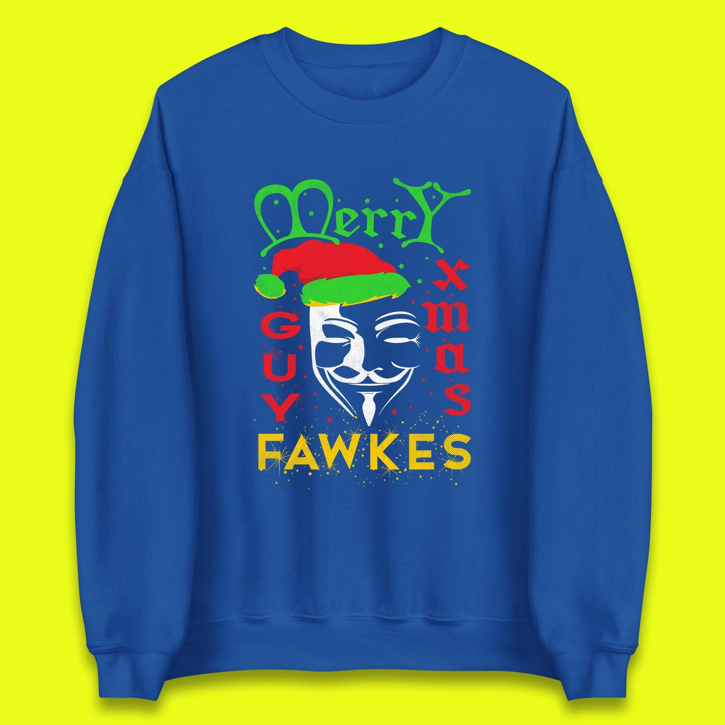 anonymous mask christmas sweatshirt