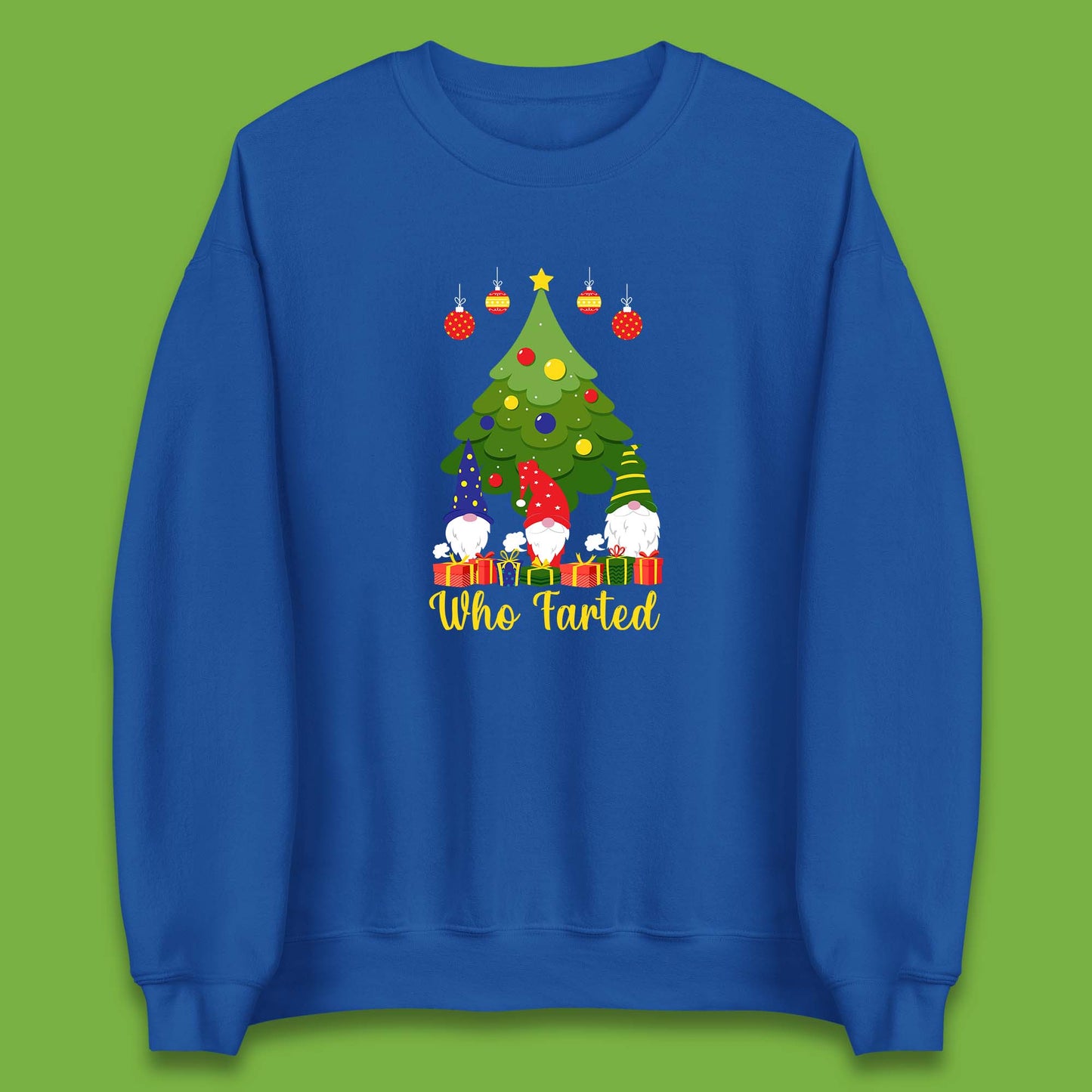 who farted christmas gnomes funny sweatshirt