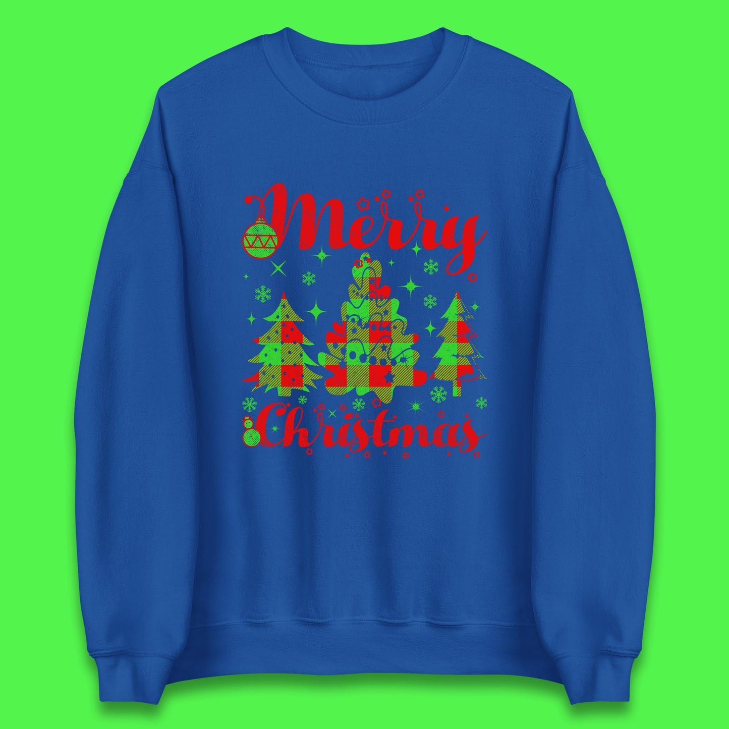 merry christmas trees sweatshirt