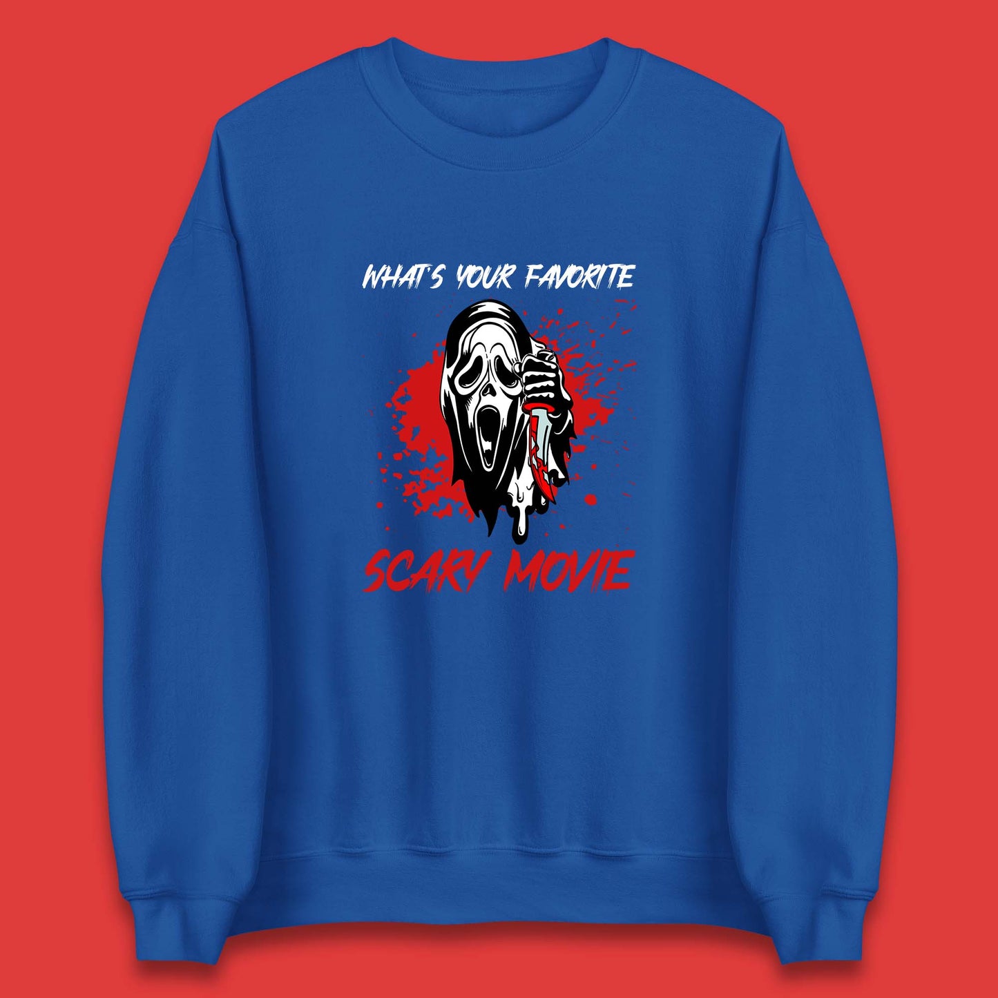 What's Your Favorite Scary Movie Halloween Scream Ghost Face Horror Movie Unisex Sweatshirt
