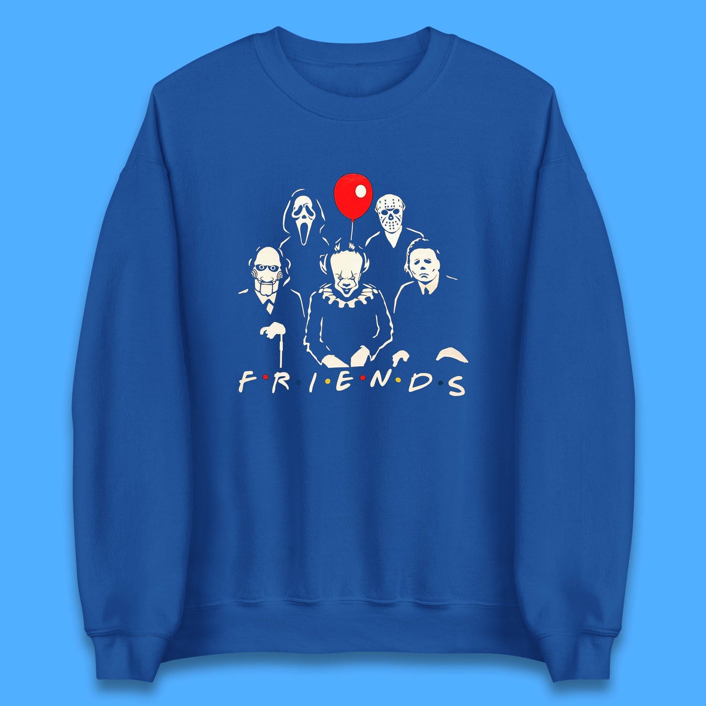 Halloween Friends Horror Movie Killers Characters Halloween Villians Unisex Sweatshirt