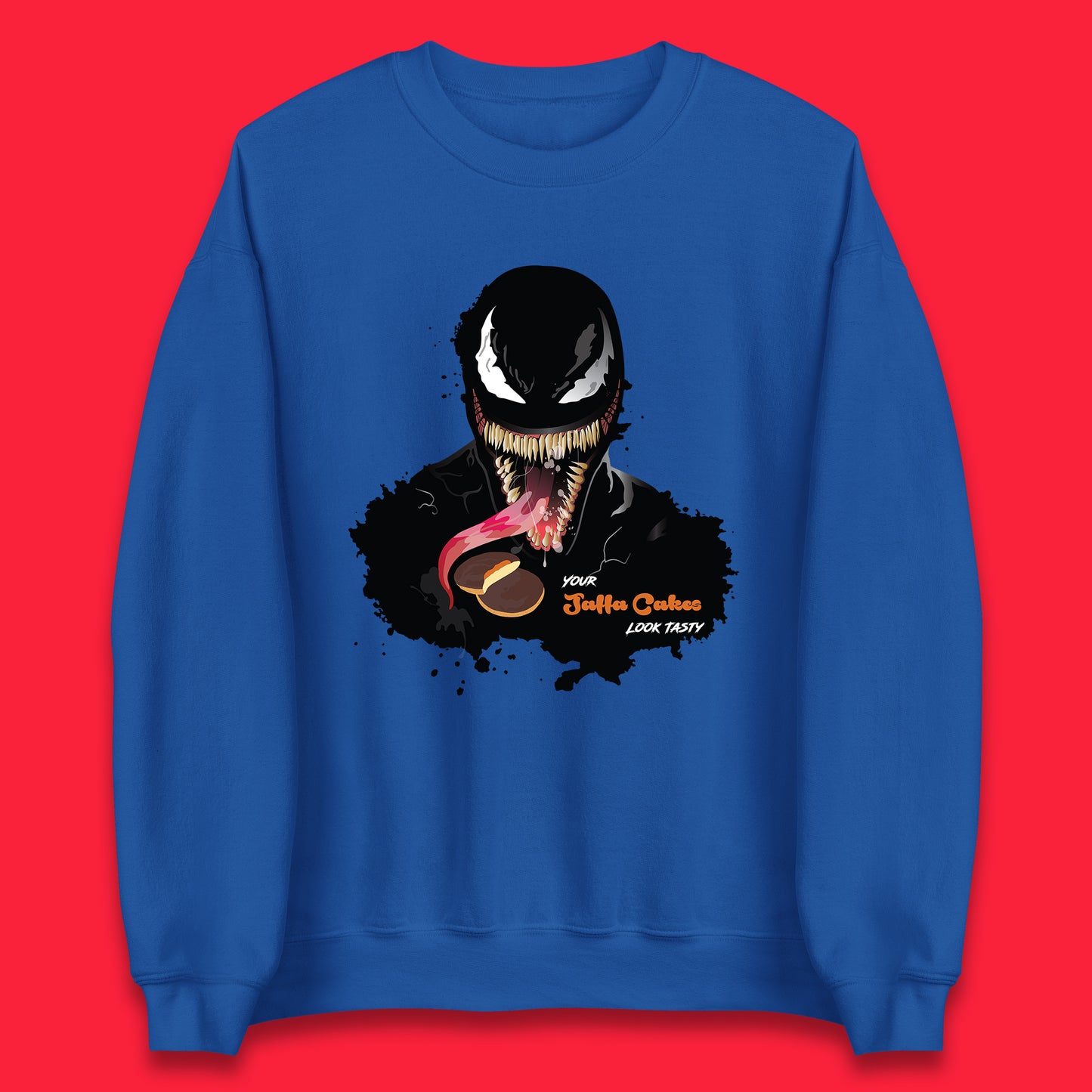 Venom Your Jaffa Cakes Look Tasty Marvel Avengers Venom Face Marvel Comics Movie Character Unisex Sweatshirt