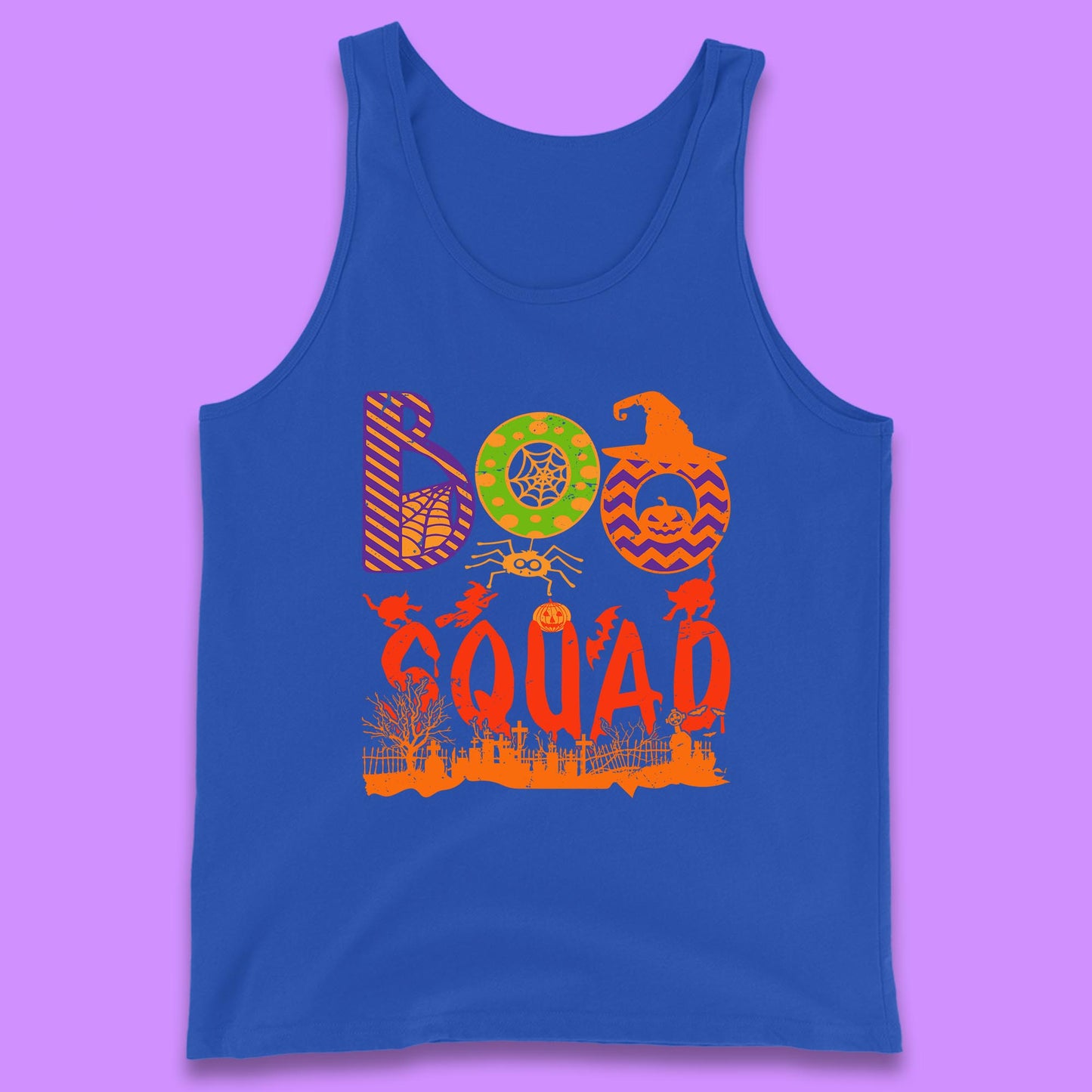Boo Squad Halloween Matching Costume Horror Boo Crew Tank Top
