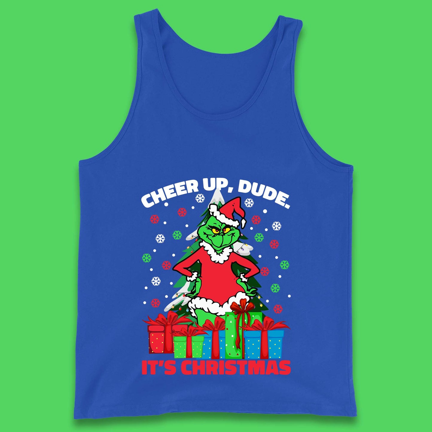 cheer up dude it's christmas tank top
