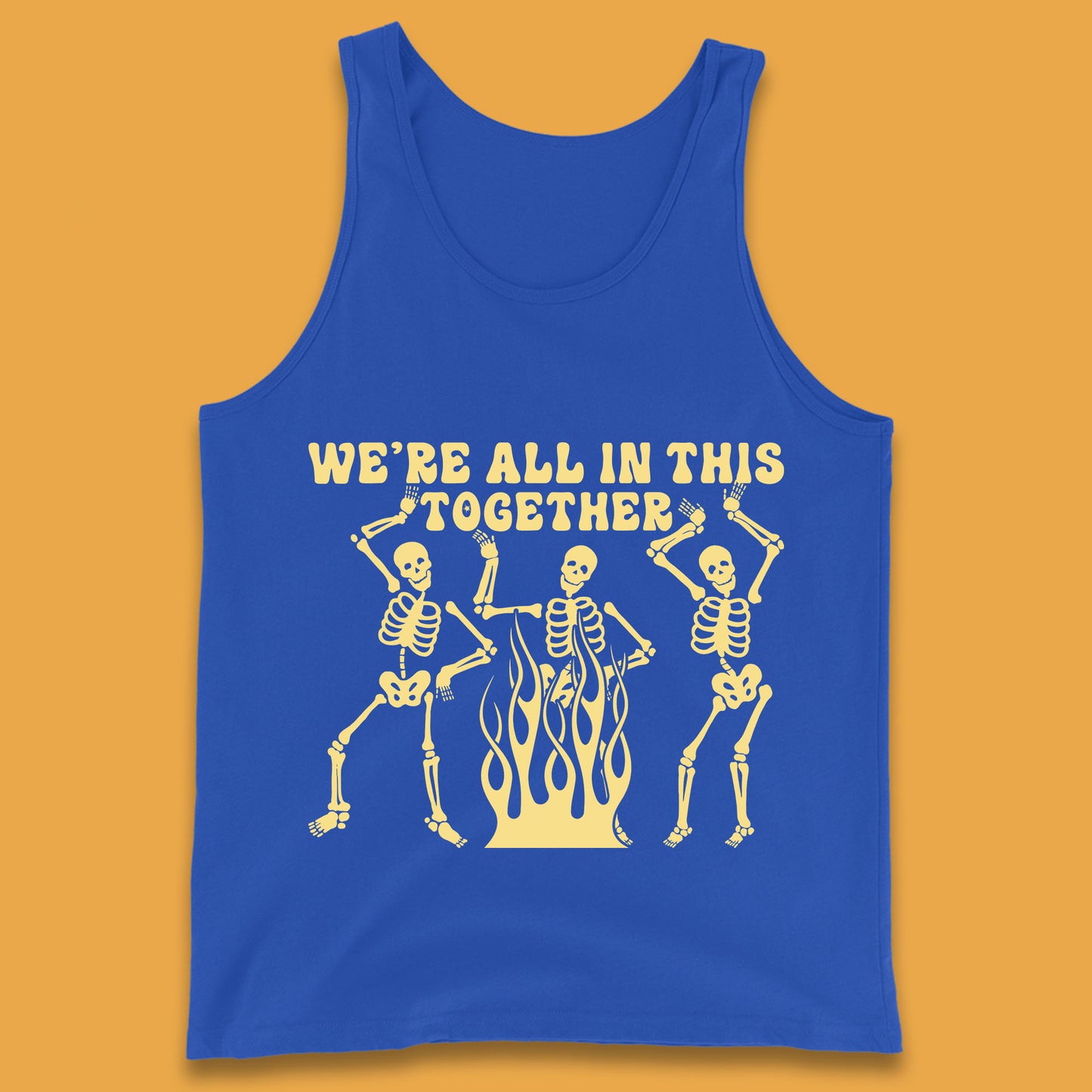 We're All In This Together Dancing Skeletons Halloween Day Spooky Season Tank Top