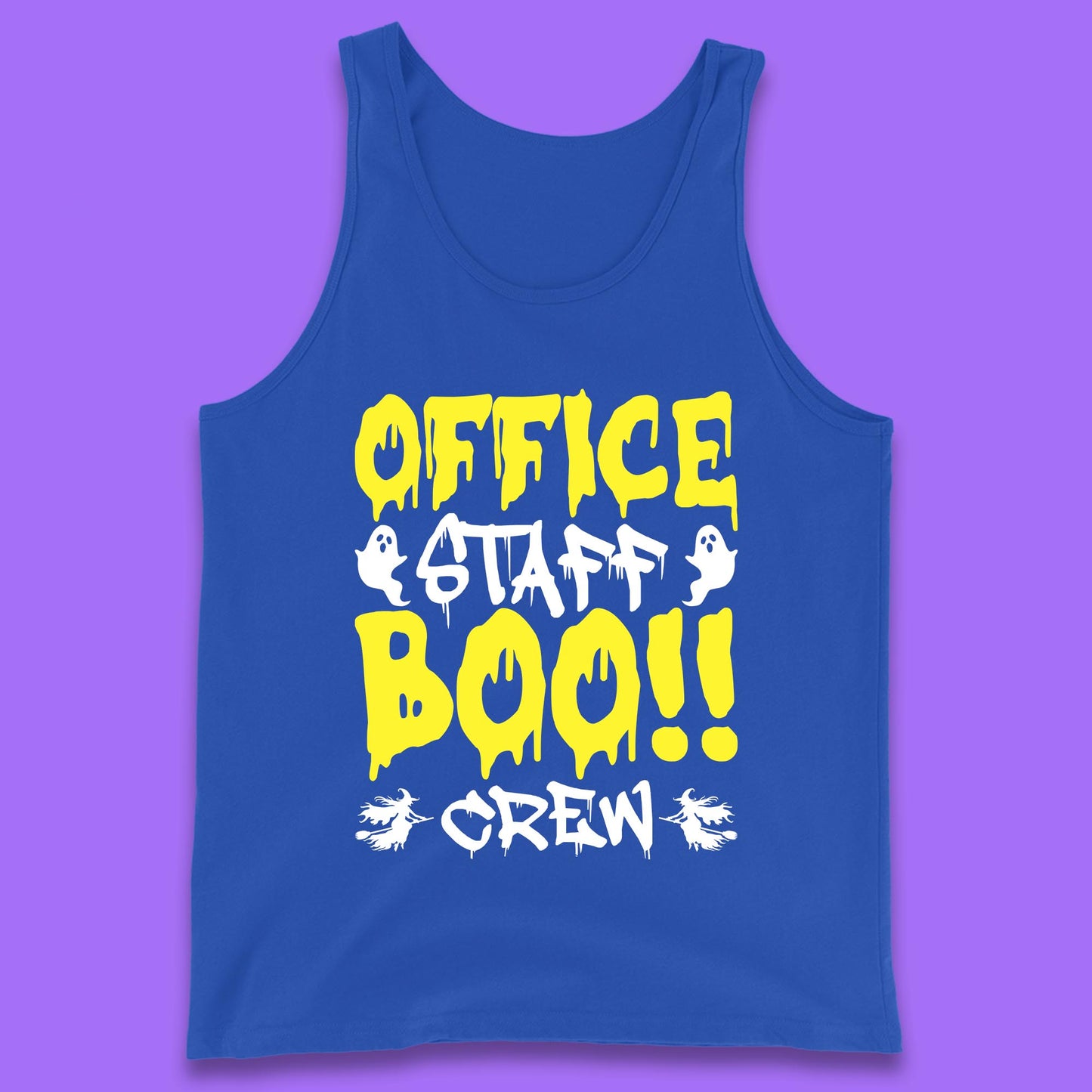 Office Staff Boo Crew Halloween Office Squad Boo Ghost Office Crew Tank Top