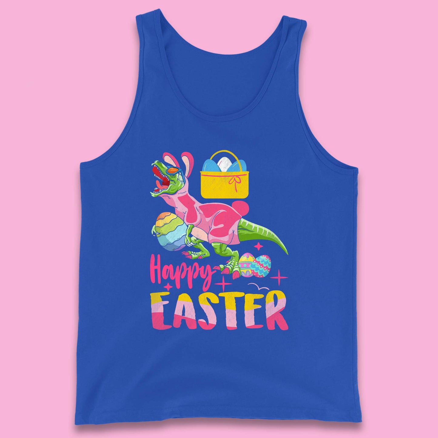 Happy Dinosaur Easter Tank Top